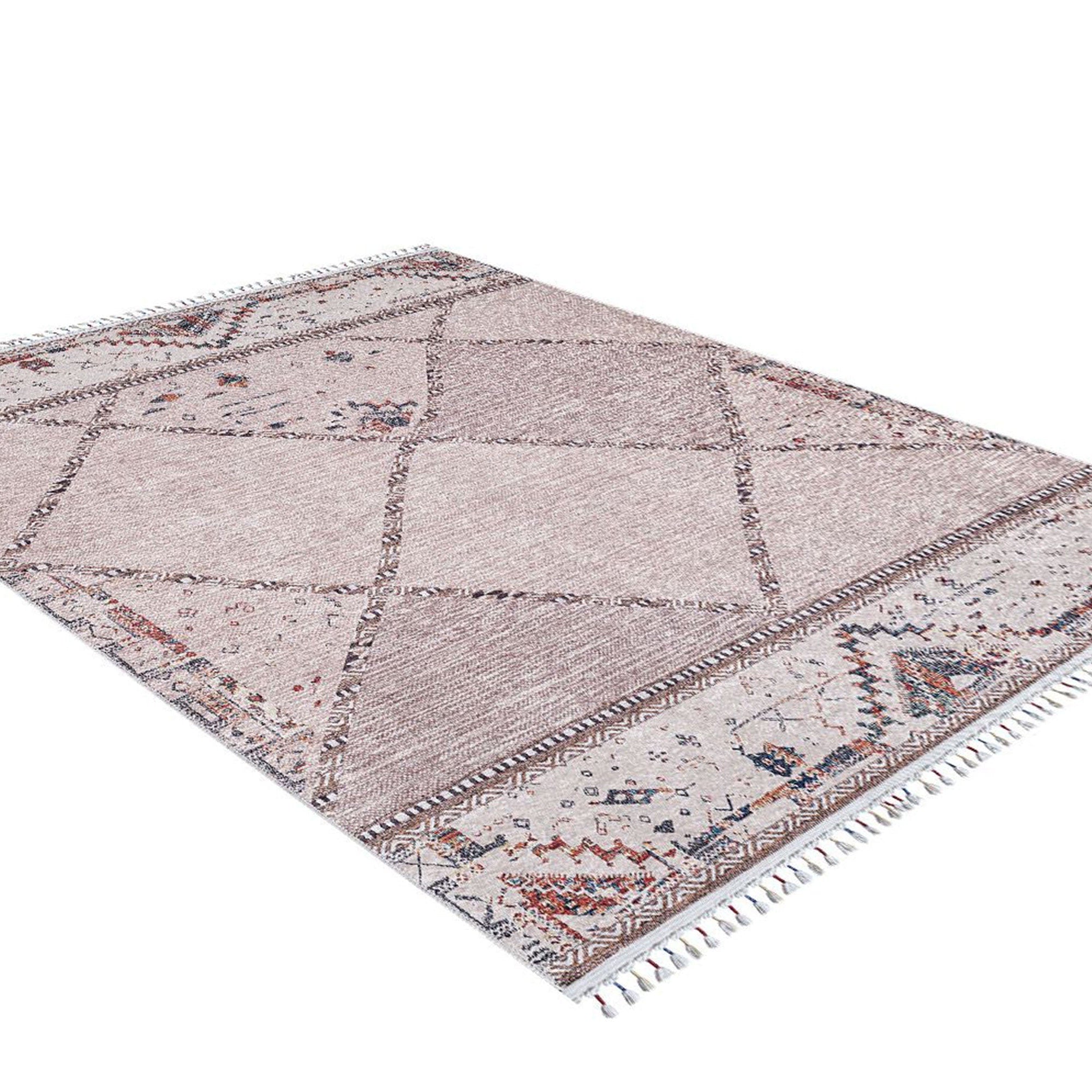 Omniya Moroccan Diamond Trellis Beige Rug
