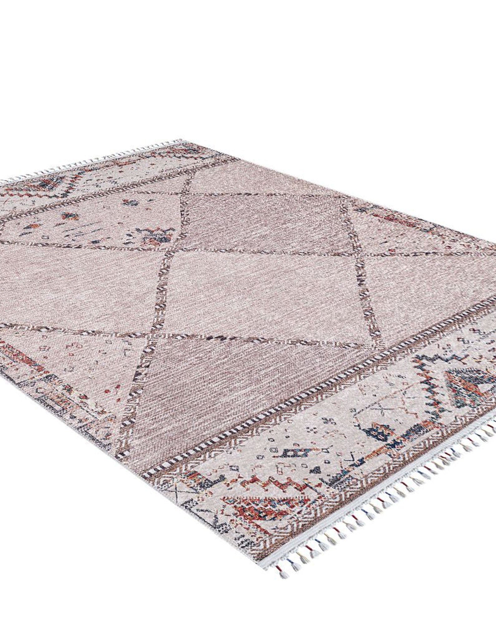 Omniya Moroccan Diamond Trellis Beige Rug