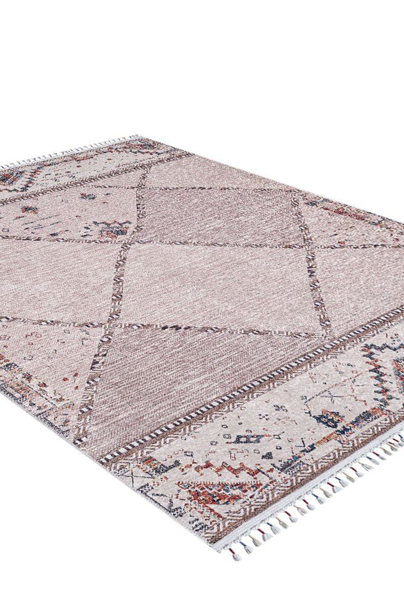 Omniya Moroccan Diamond Trellis Beige Rug