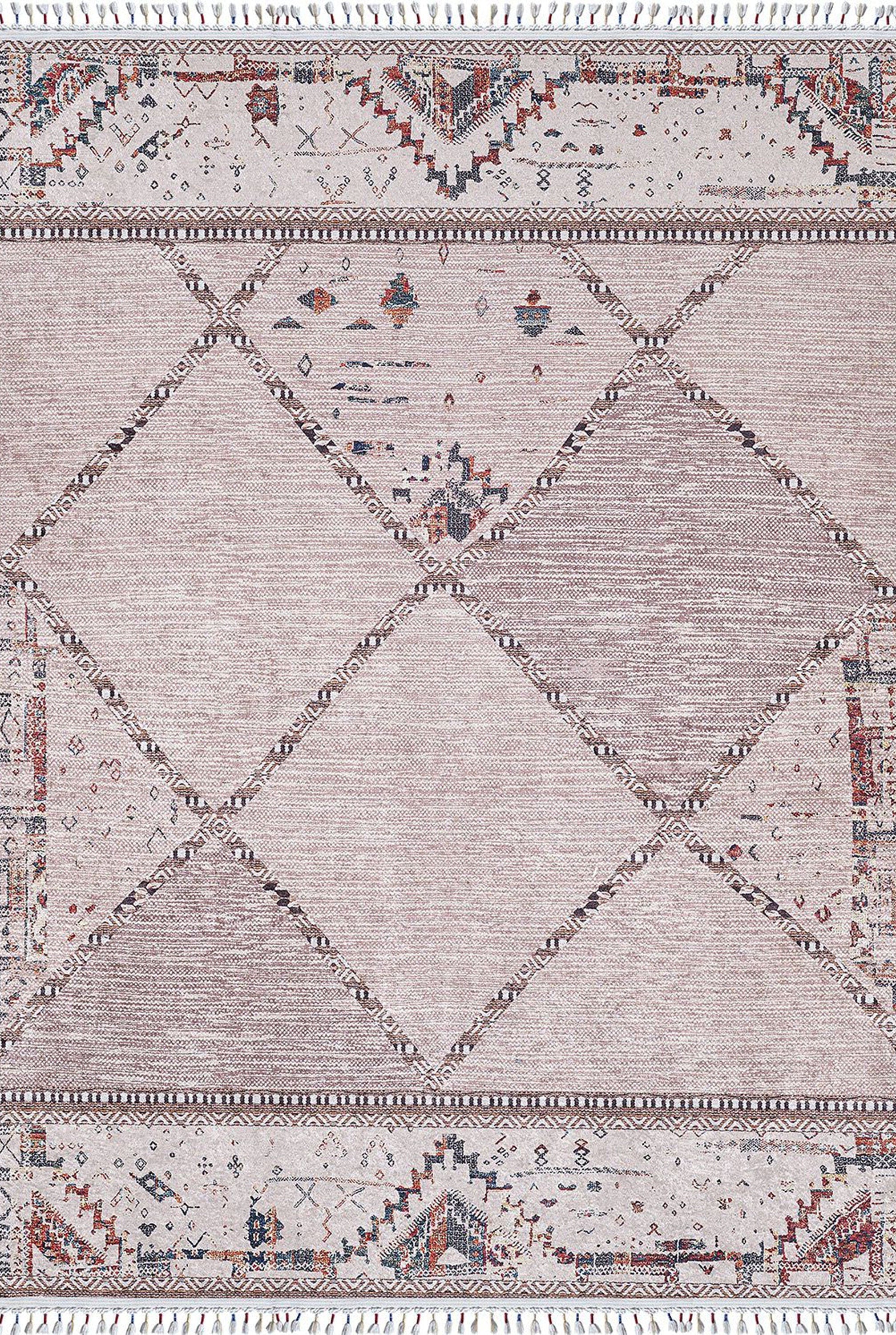 Omniya Moroccan Diamond Trellis Beige Rug