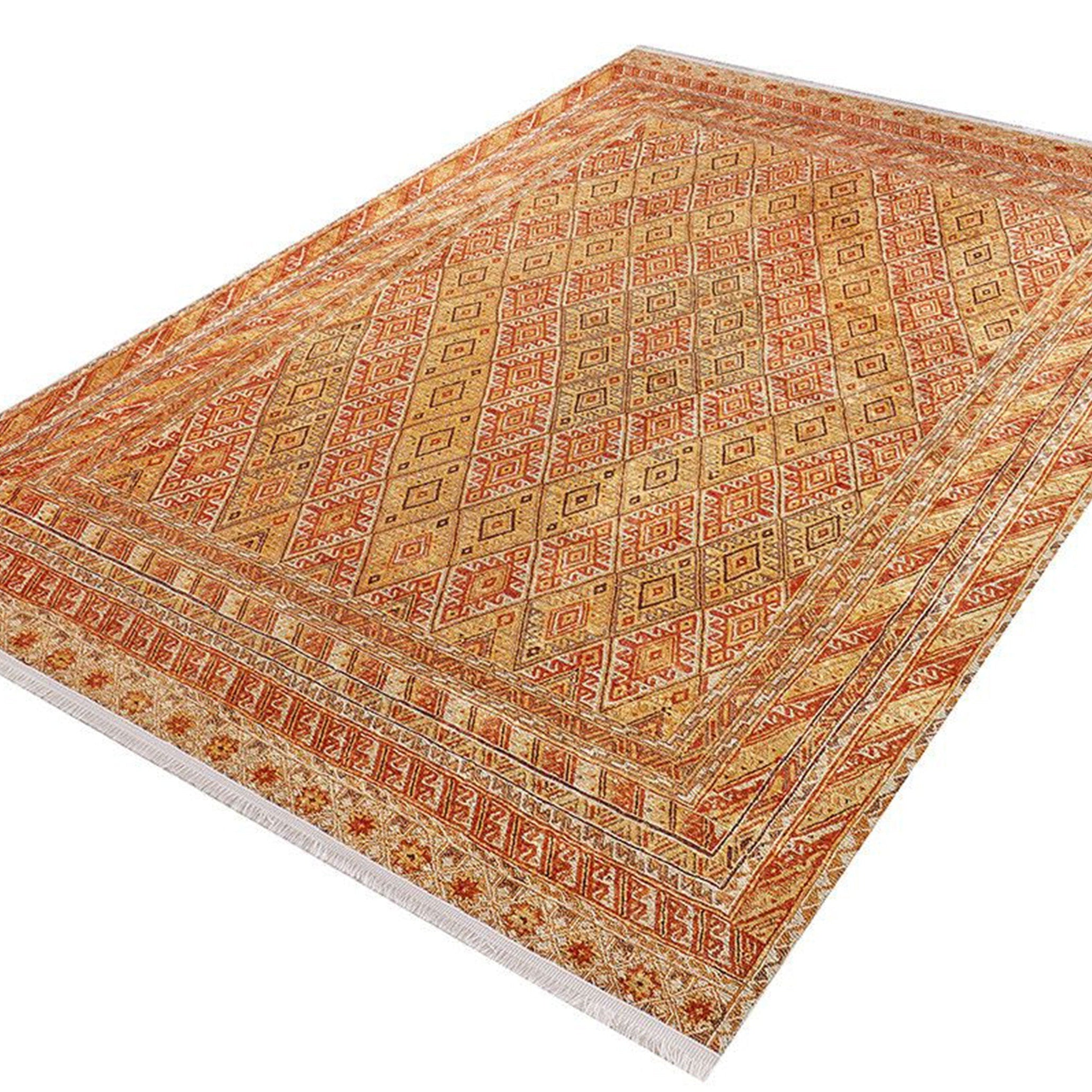 Orish Turkish Kilim Orange Yellow Rug