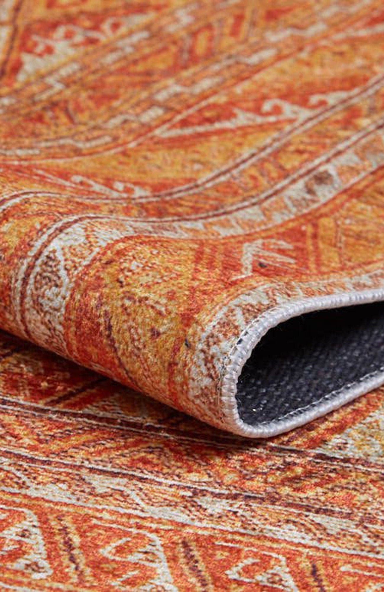 Orish Turkish Kilim Orange Yellow Rug