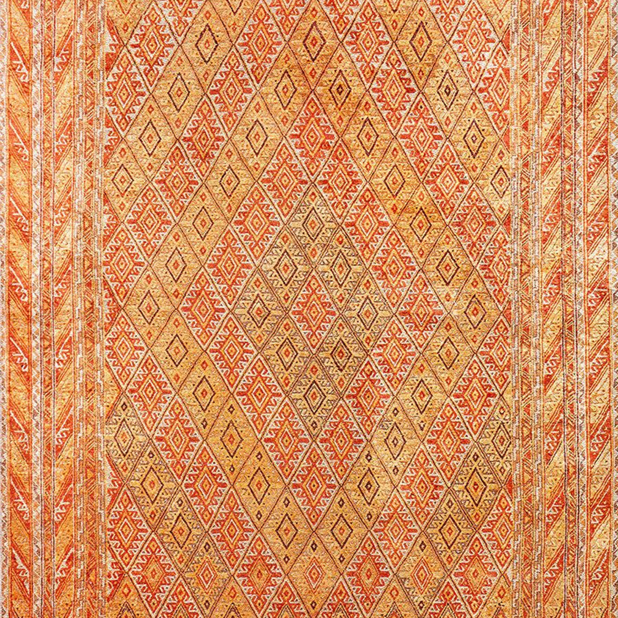 Orish Turkish Kilim Orange Yellow Rug