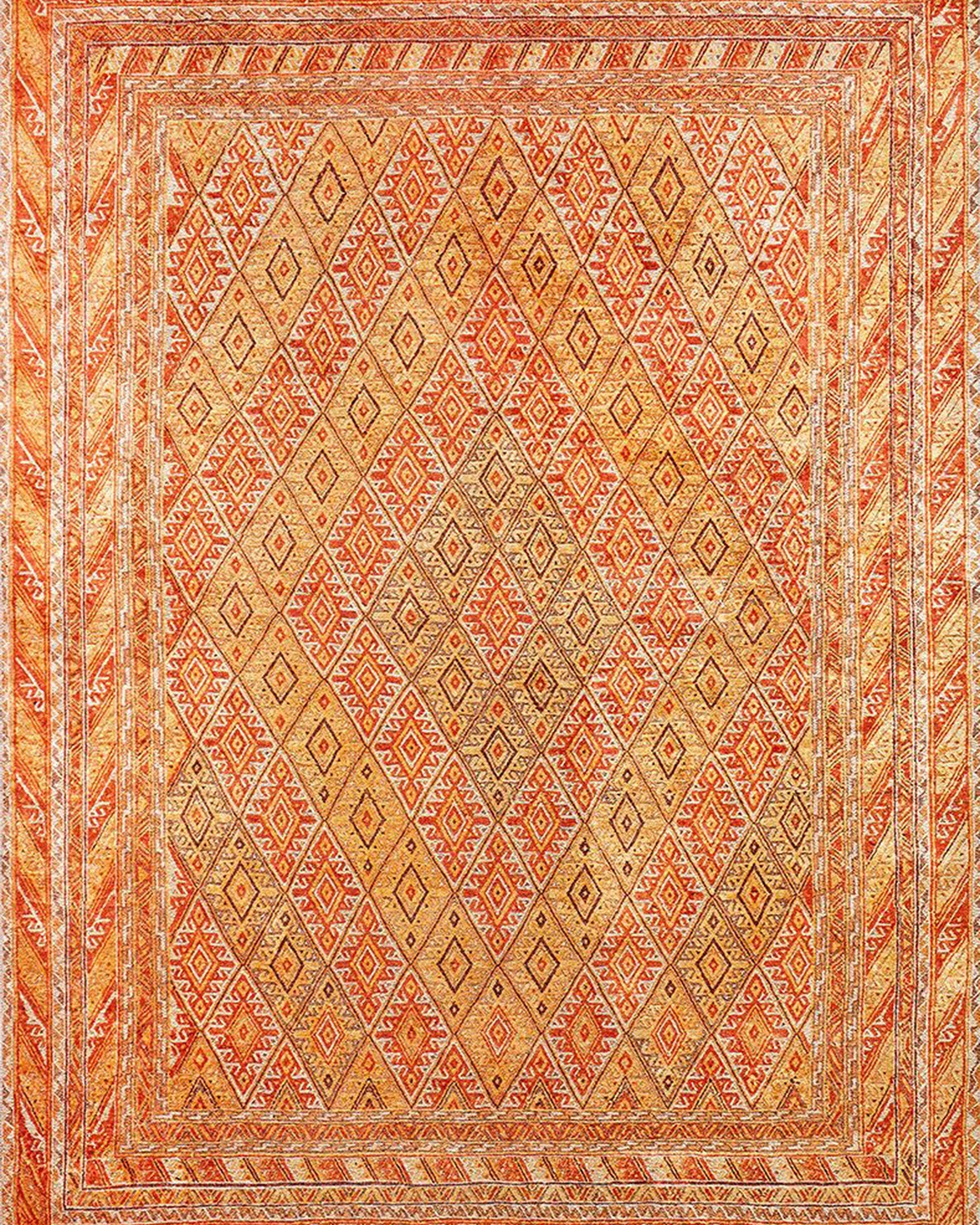 Orish Turkish Kilim Orange Yellow Rug