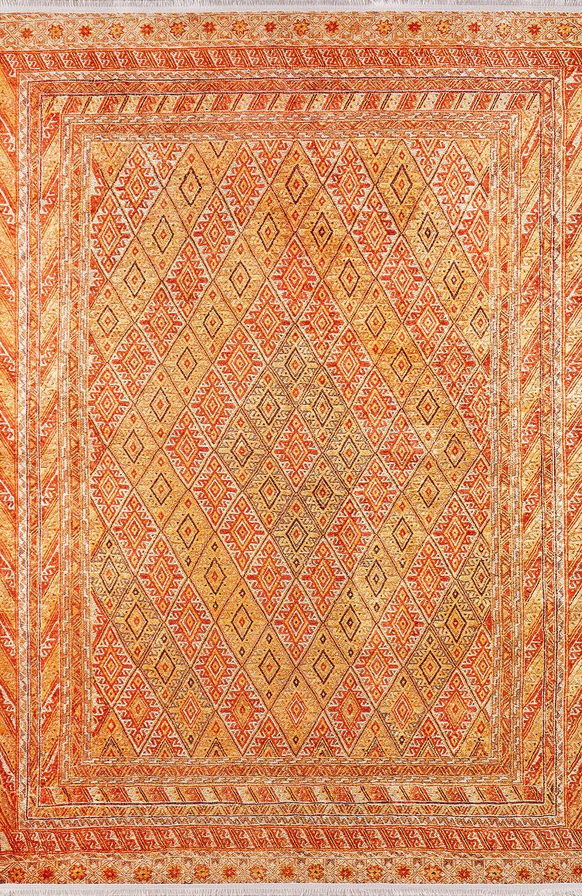 Orish Turkish Kilim Orange Yellow Rug