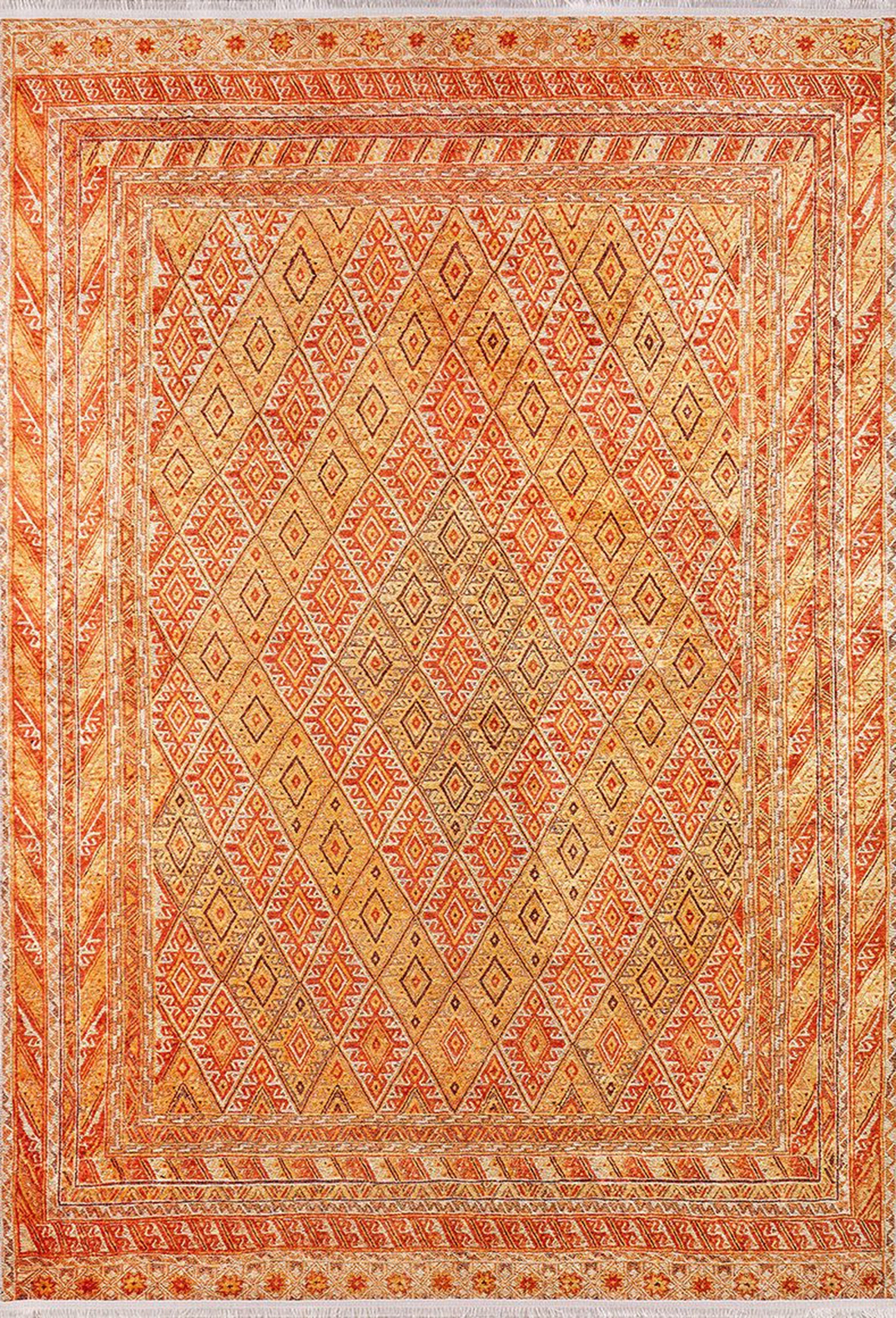 Orish Turkish Kilim Orange Yellow Rug