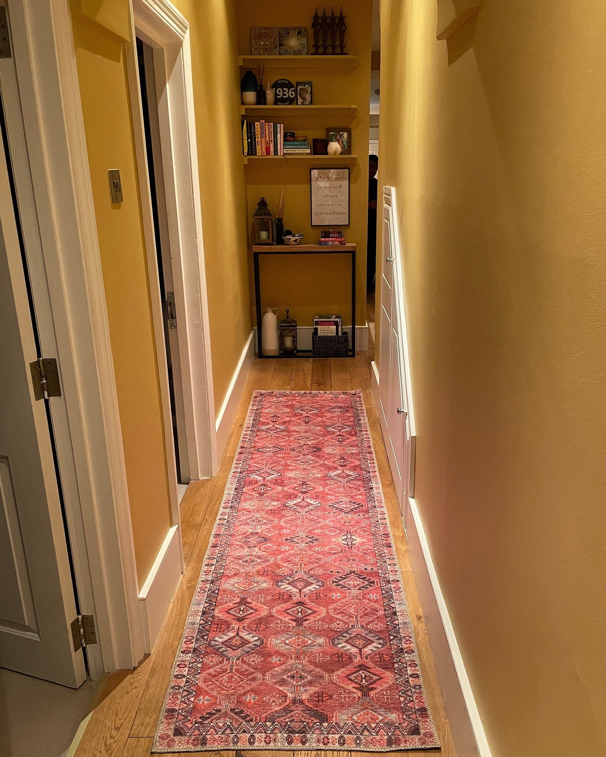 Kaki Rug Turkish Vintage Terracotta Red Orange Pink Rug