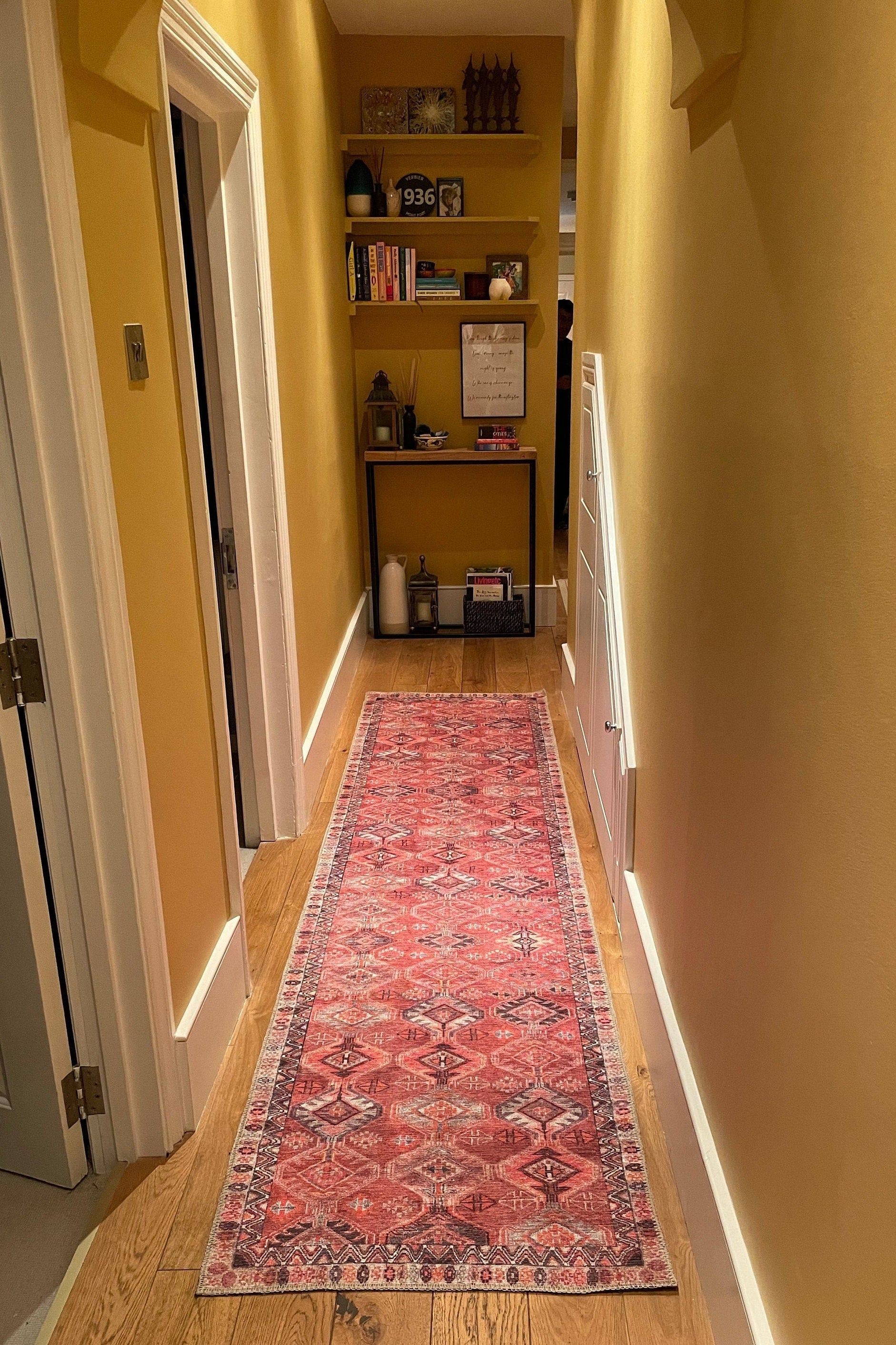 Kaki Rug Turkish Vintage Terracotta Red Orange Pink Rug