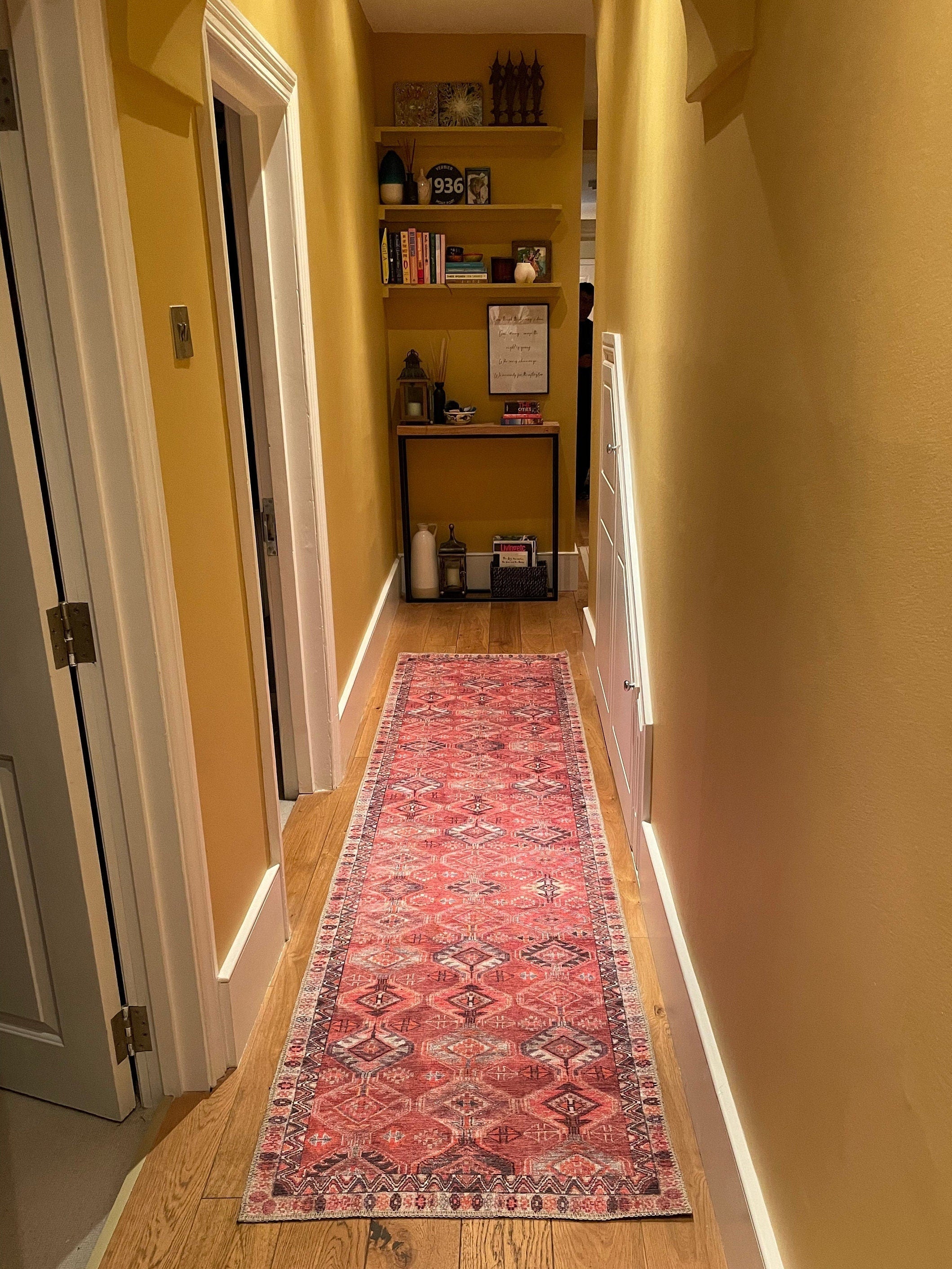 Kaki Rug Turkish Vintage Terracotta Red Orange Pink Rug