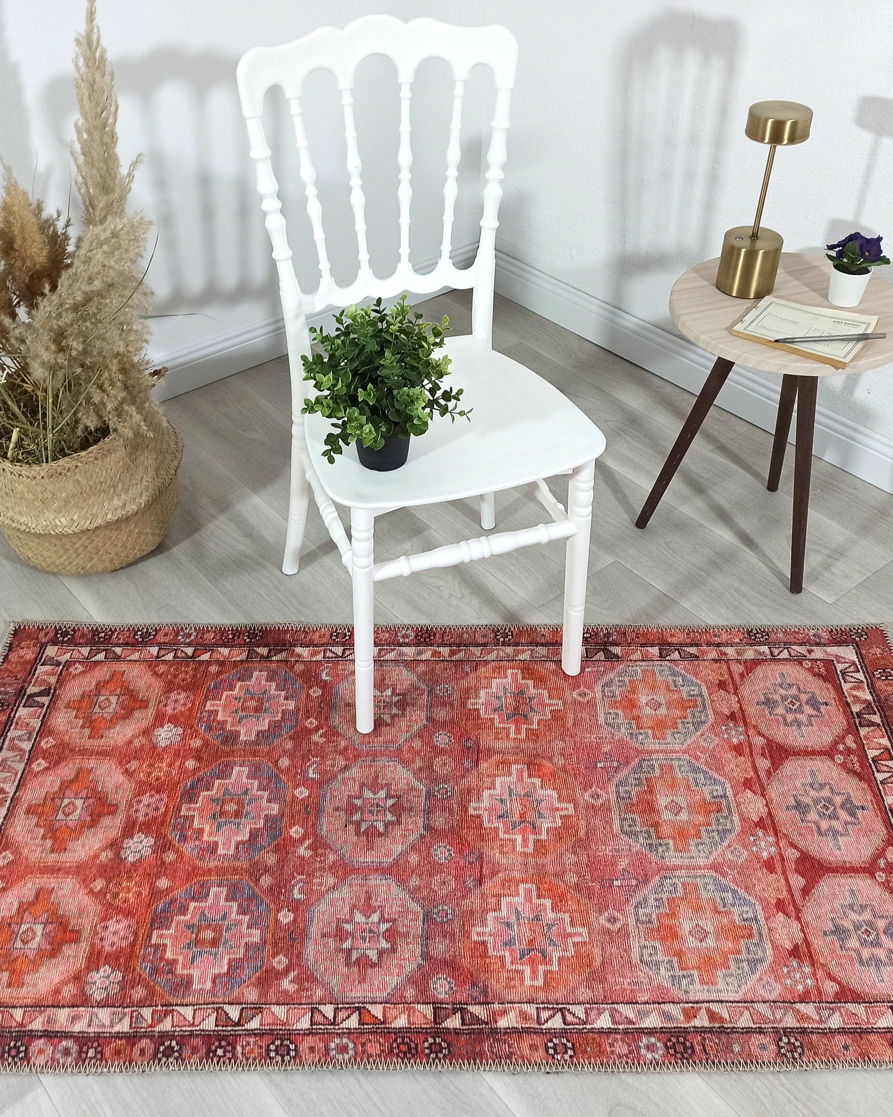 Osa Rug Turkish Coral Red Pink Rug