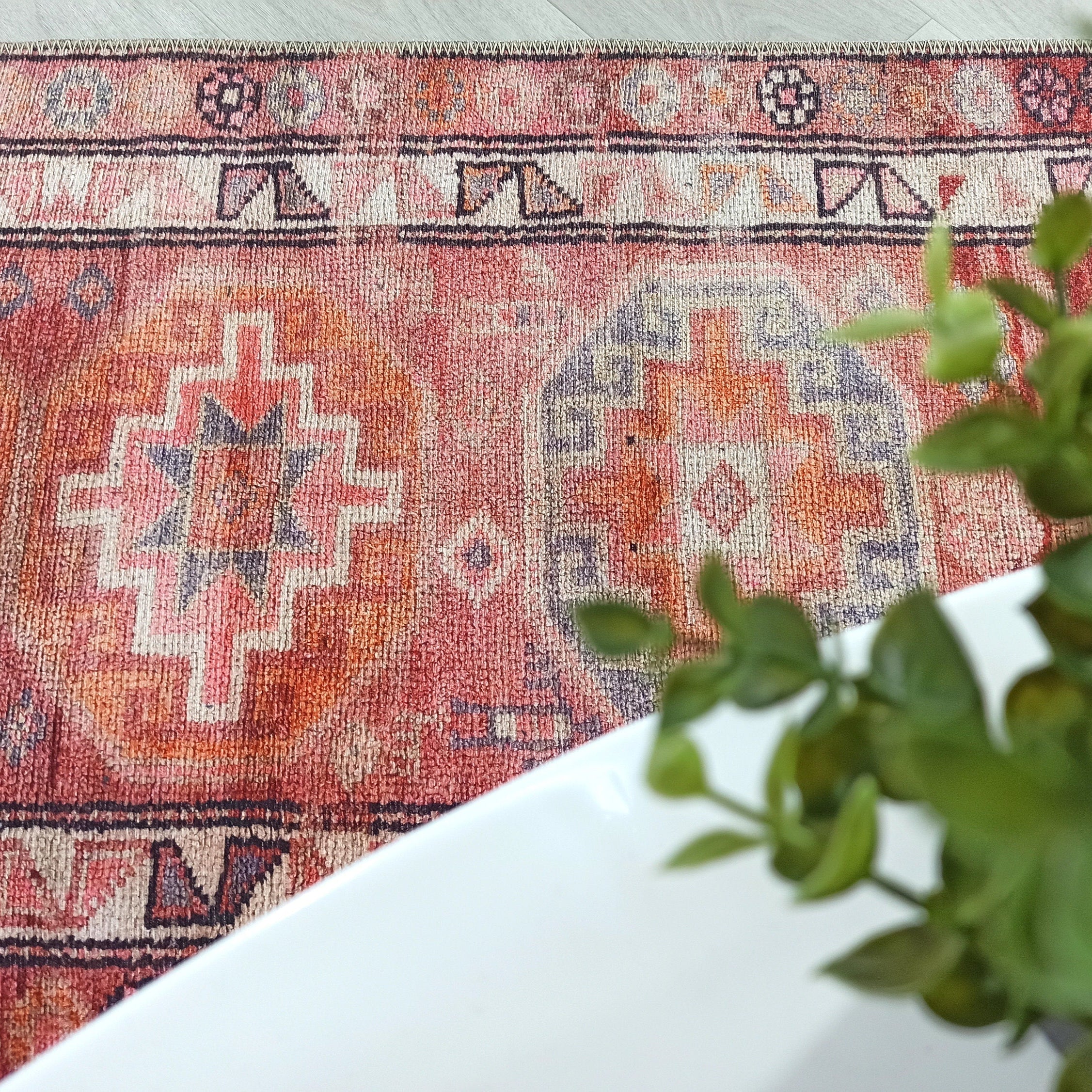 Osa Runner Turkish Coral Red Pink Area Rug