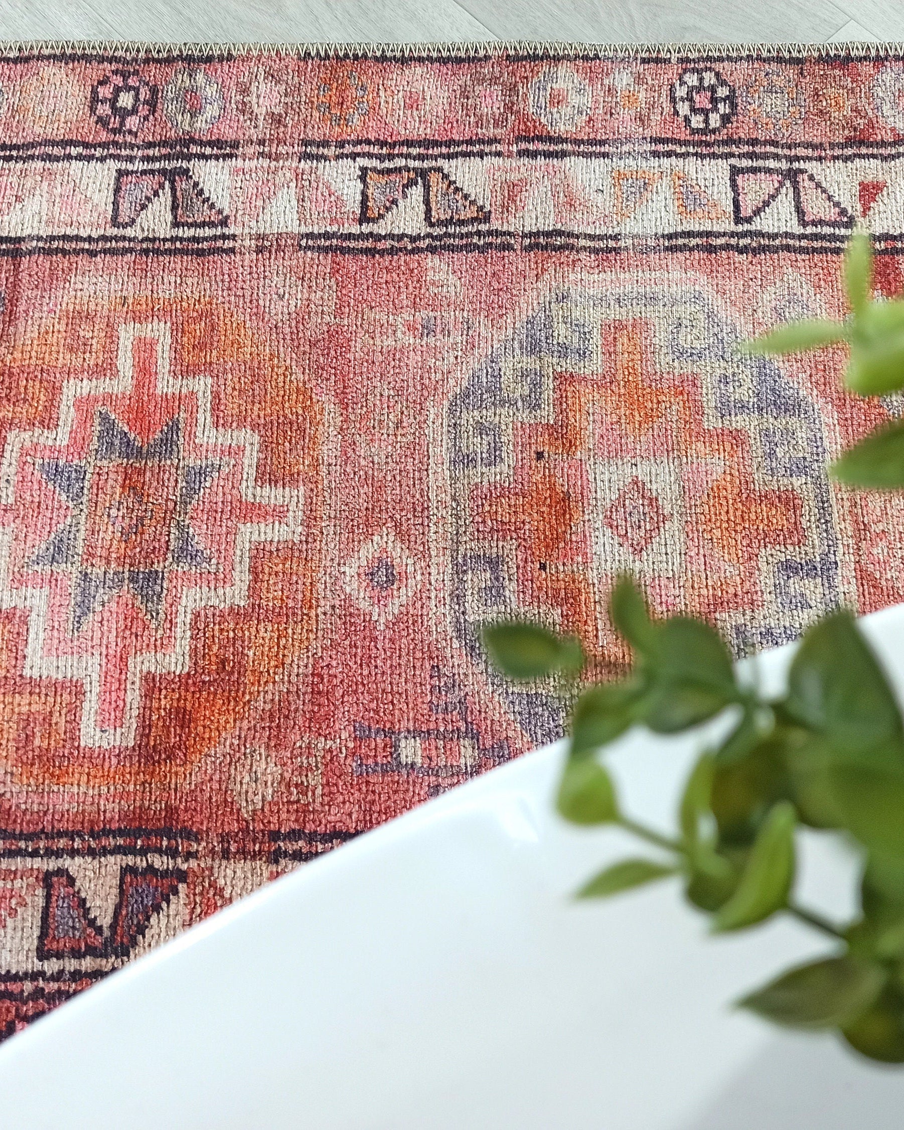 Osa Runner Turkish Coral Red Pink Area Rug