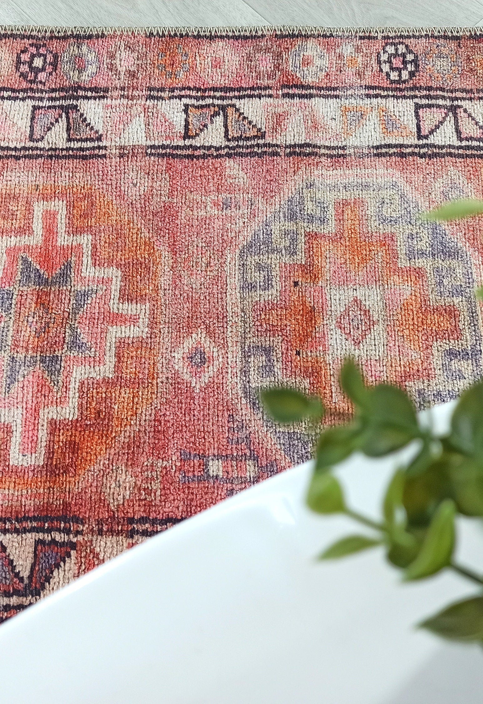 Osa Runner Turkish Coral Red Pink Area Rug