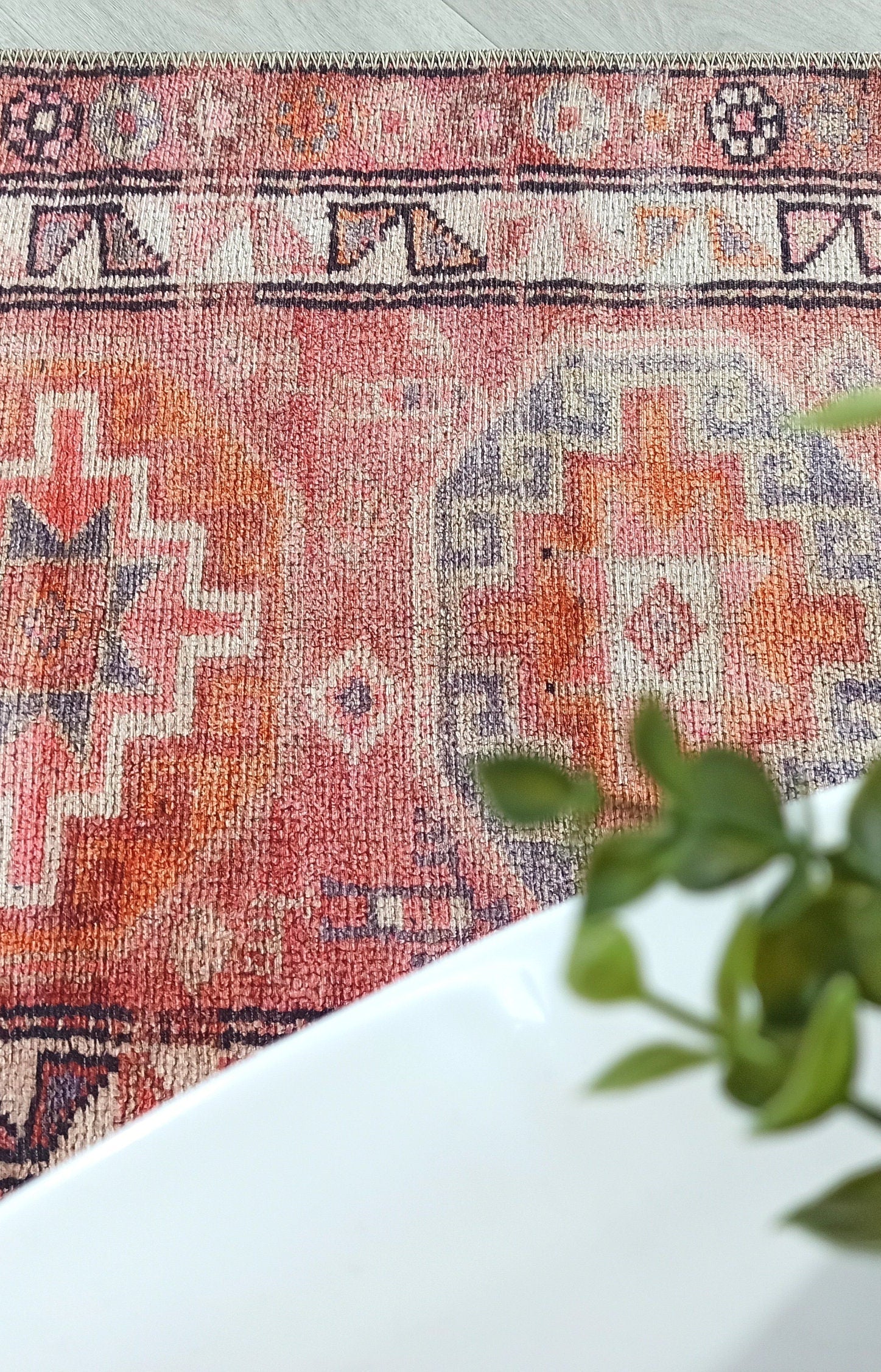 Osa Runner Turkish Coral Red Pink Area Rug