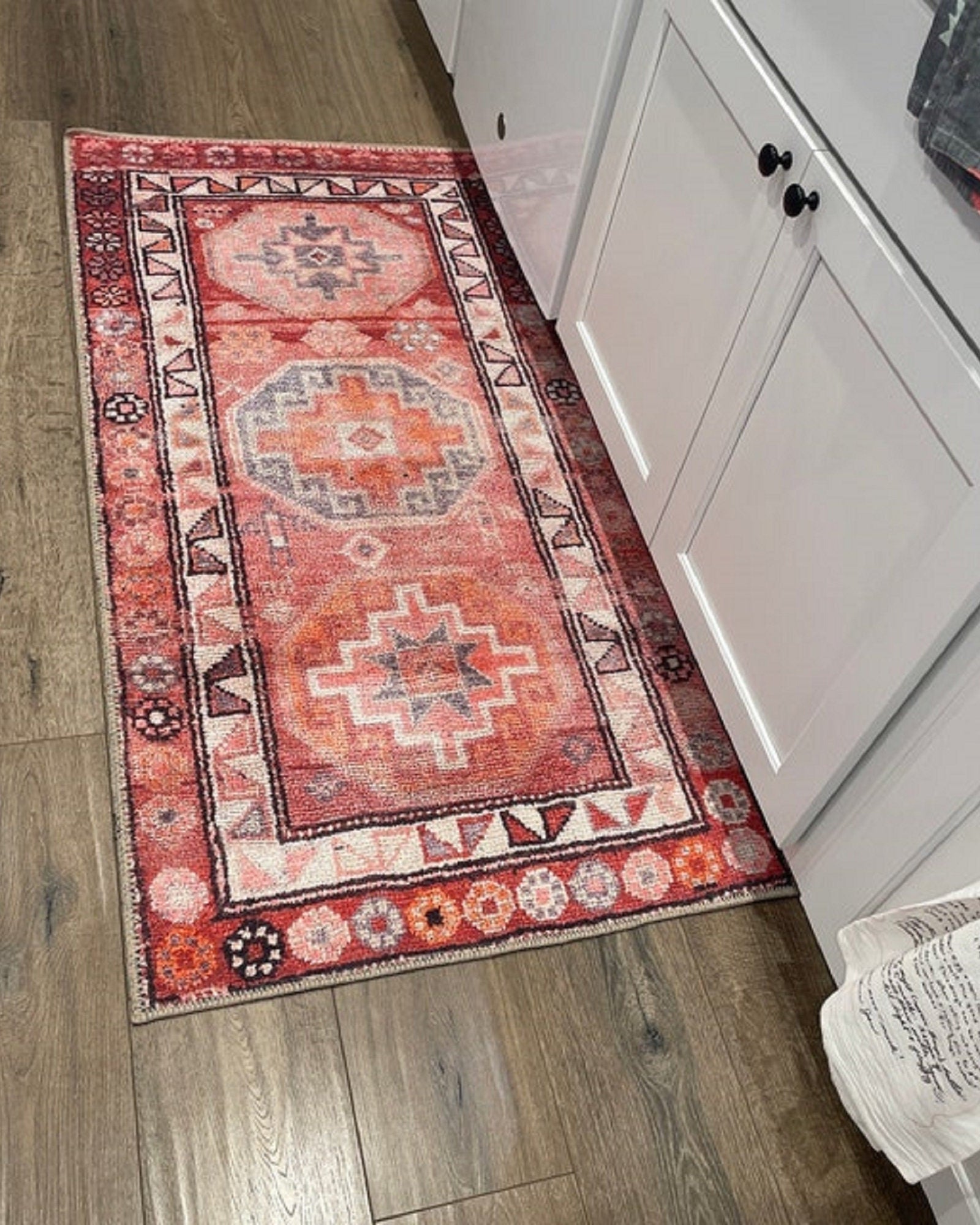 Osa Runner Turkish Coral Red Pink Area Rug