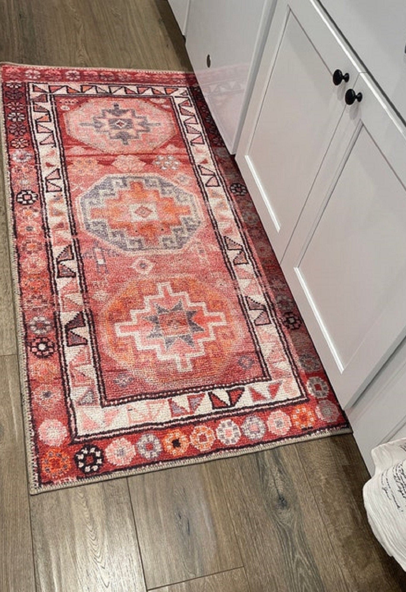Osa Runner Turkish Coral Red Pink Area Rug
