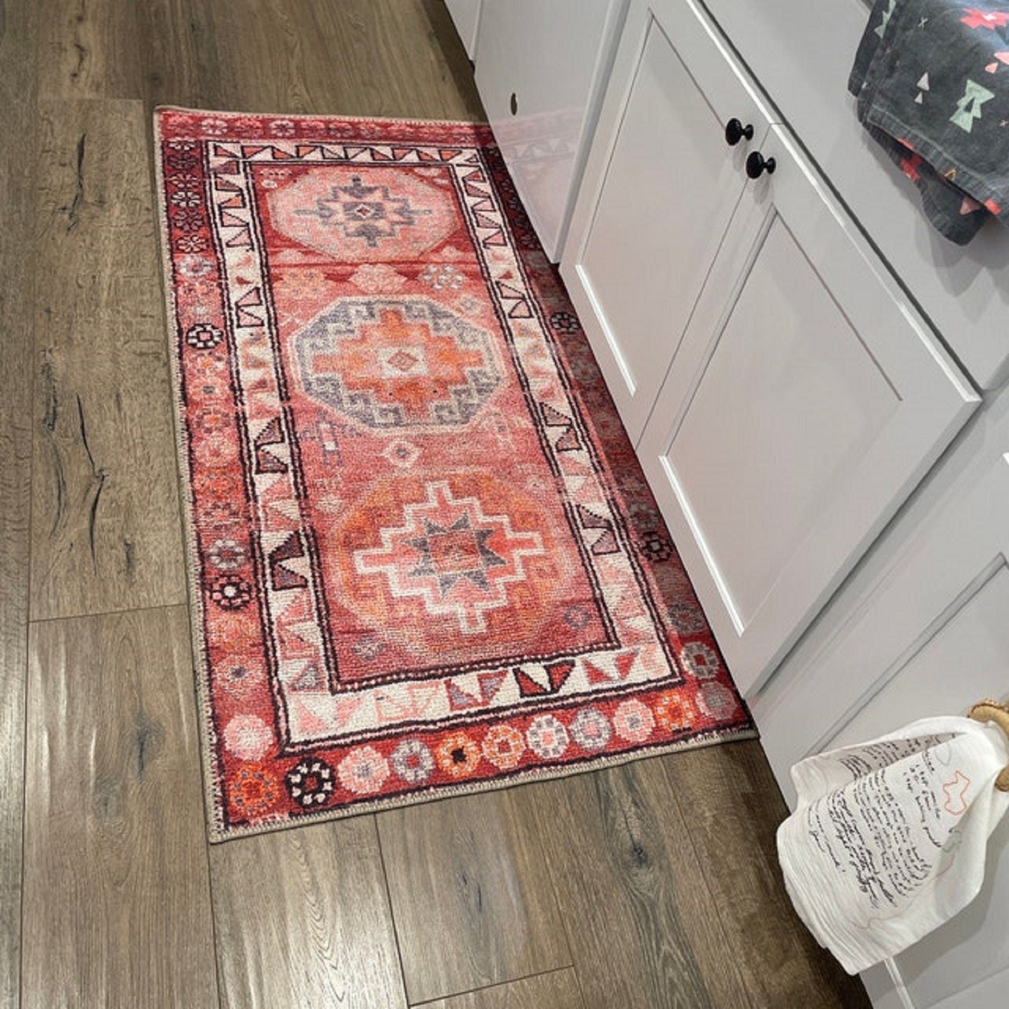 Osa Runner Turkish Coral Red Pink Area Rug
