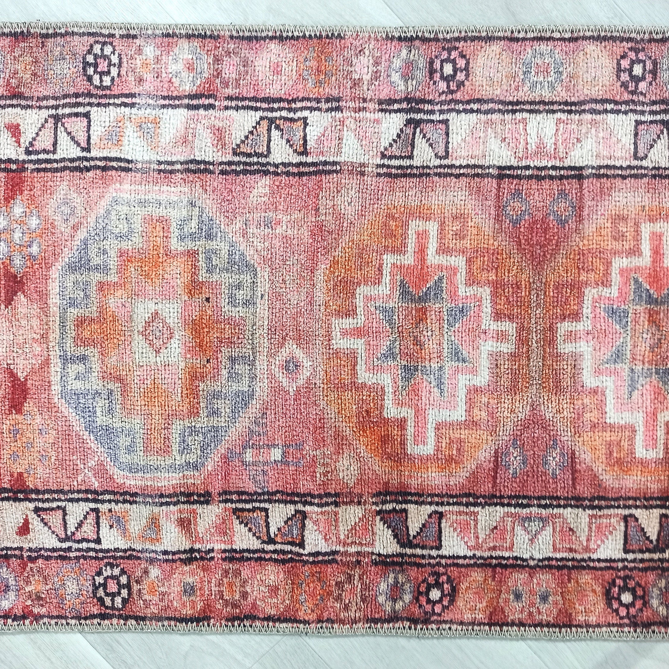 Osa Runner Turkish Coral Red Pink Area Rug