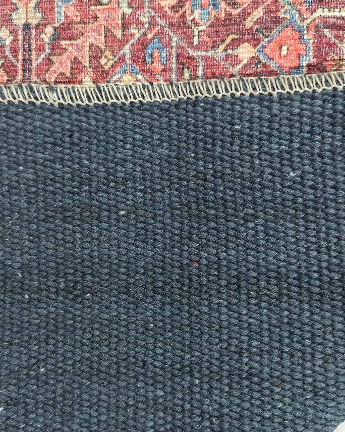 Ounya Turkish Red Terracotta Beige Kilim Rug