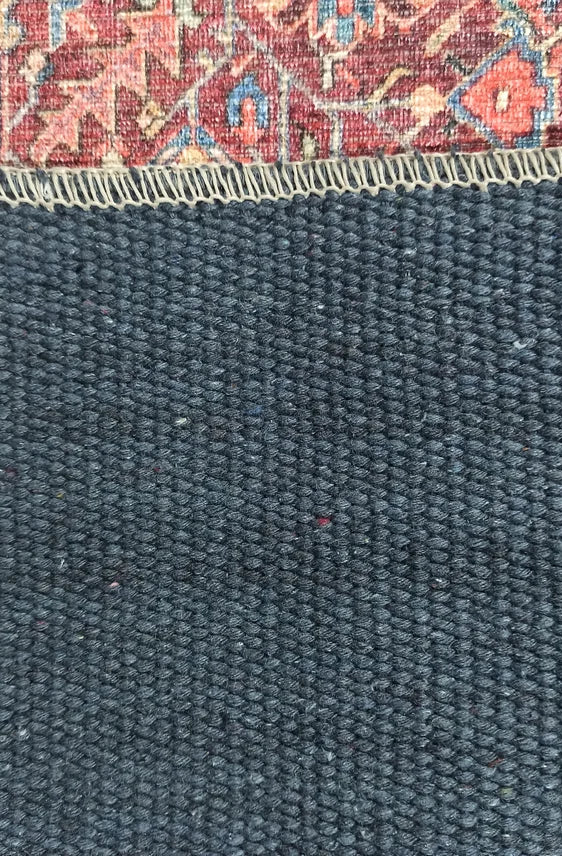 Ounya Turkish Red Terracotta Beige Kilim Rug