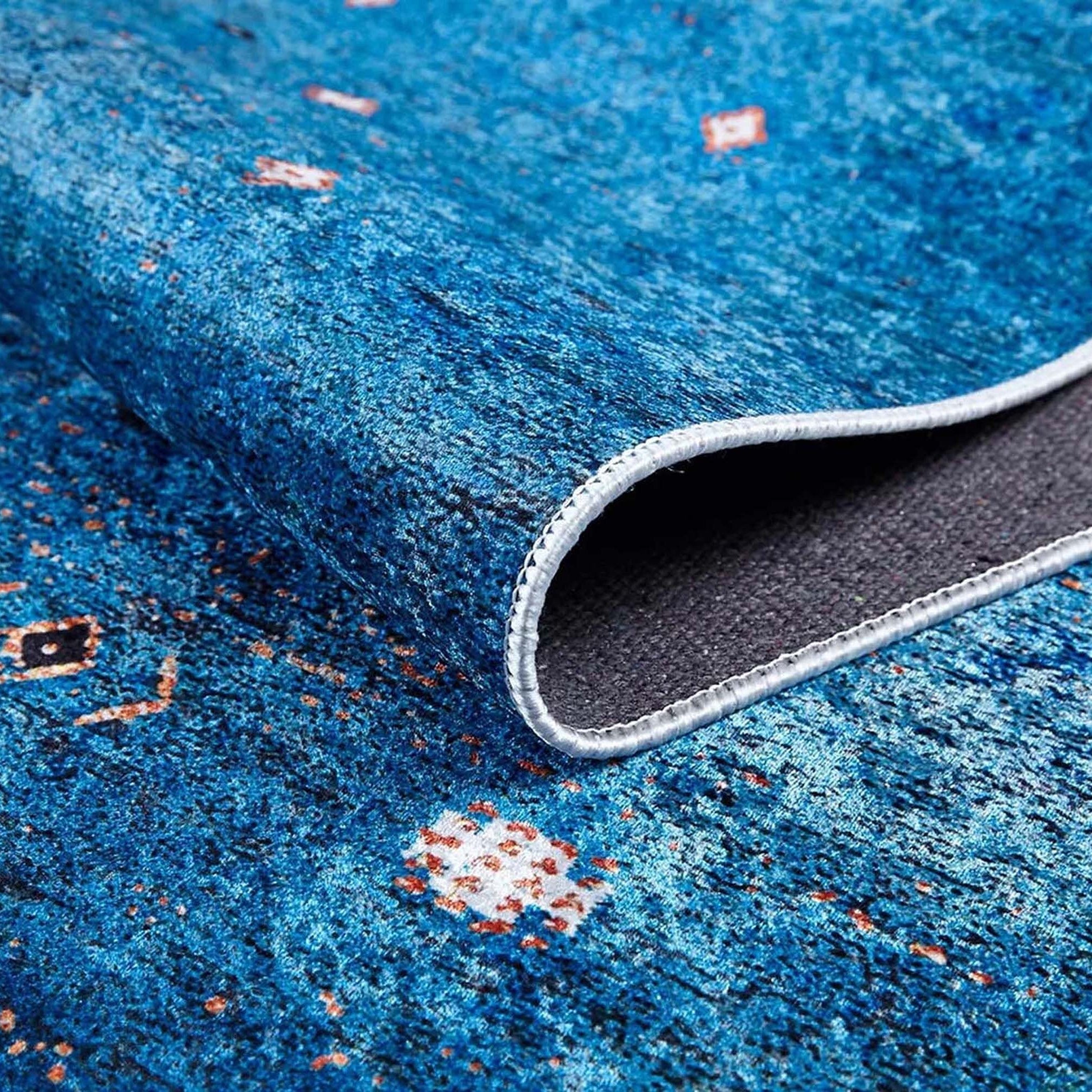 Ouri Turkish Oushak Blue Rug