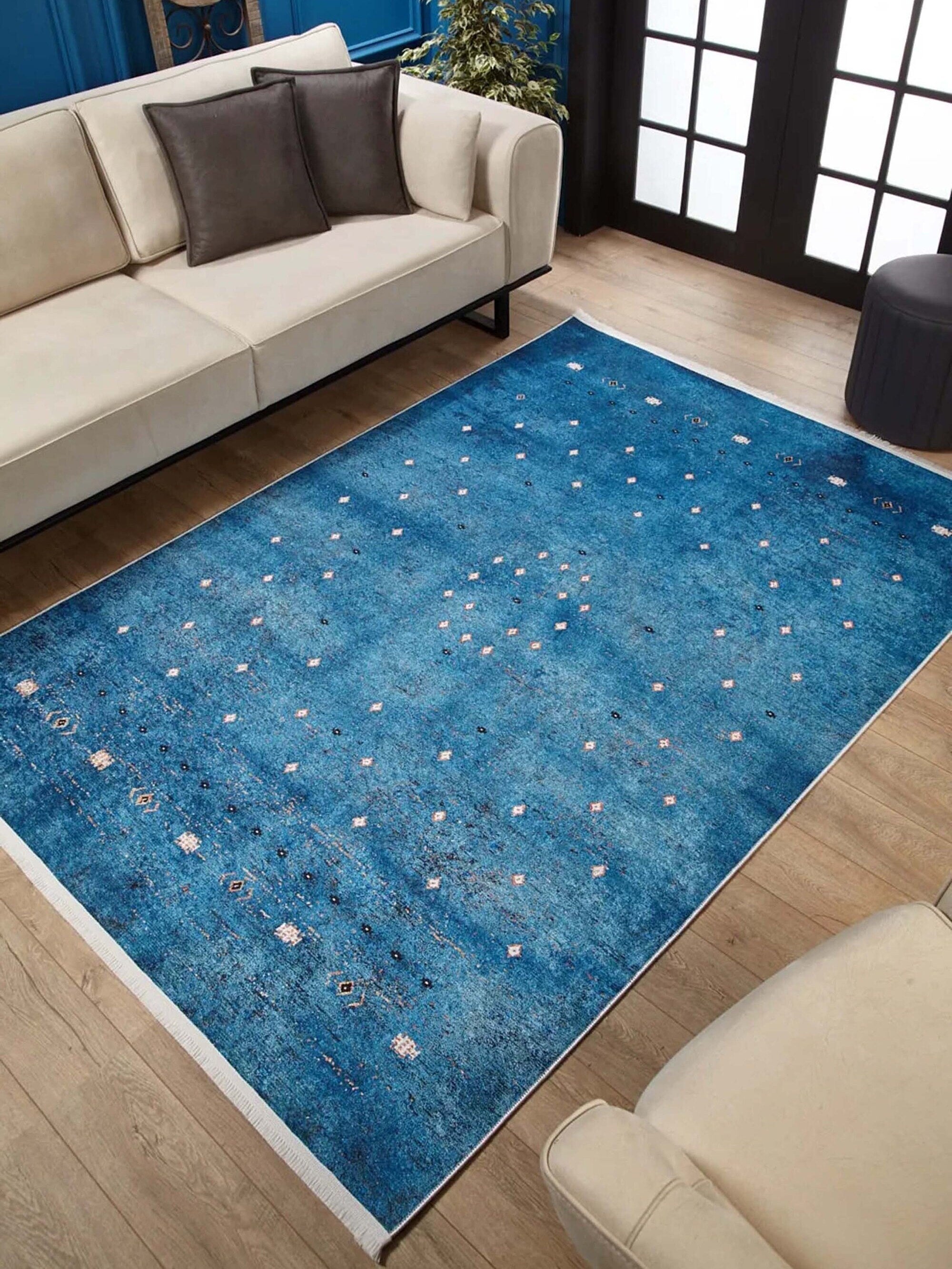 Ouri Turkish Oushak Blue Rug