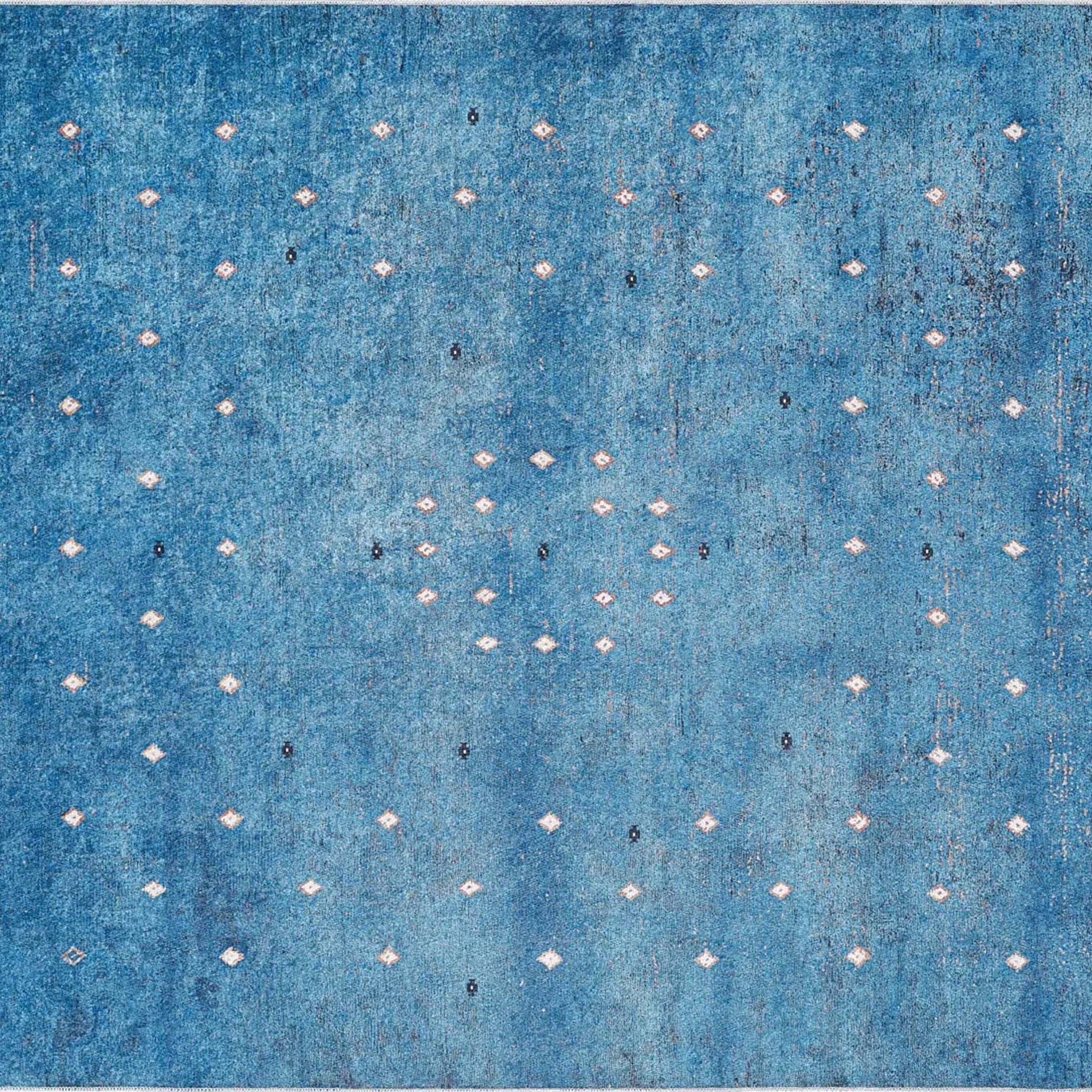 Ouri Turkish Oushak Blue Rug