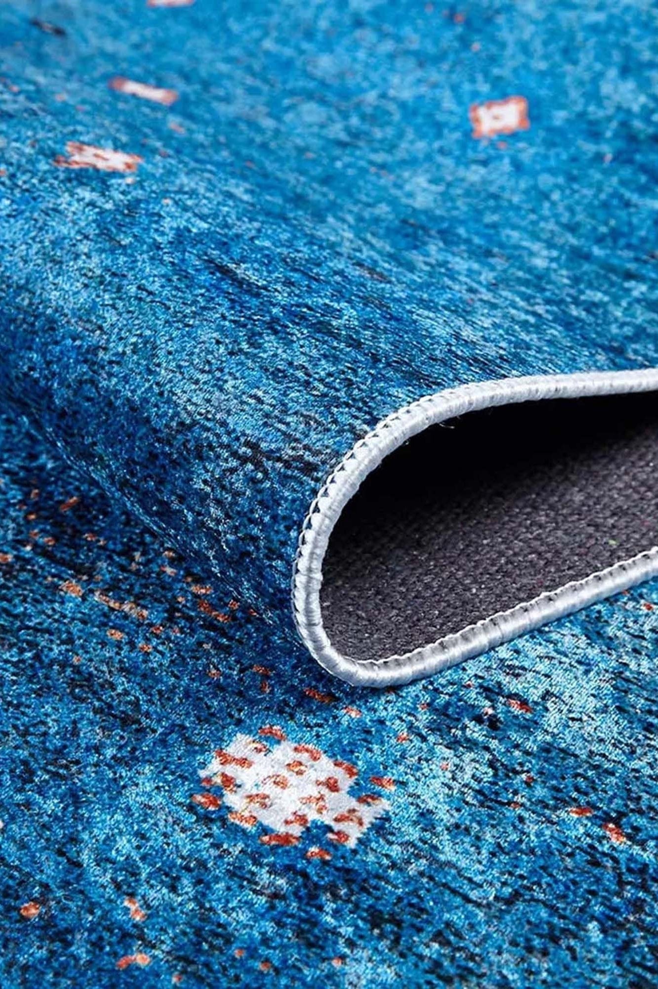 Ouri Turkish Oushak Blue Rug