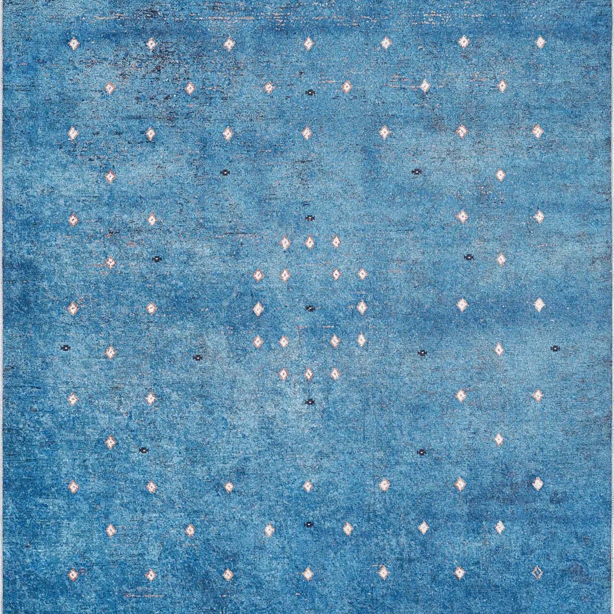 Ouri Turkish Oushak Blue Rug