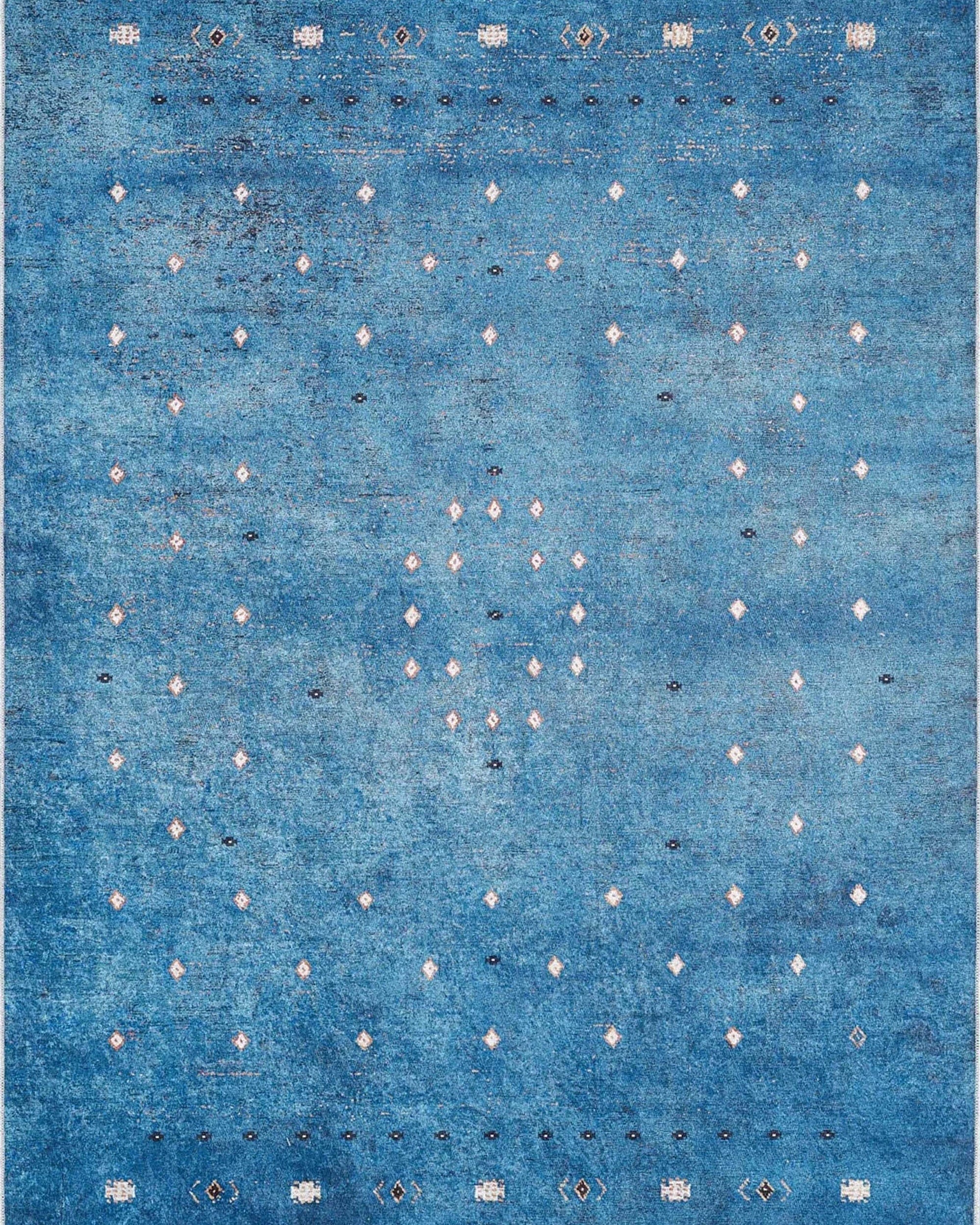 Ouri Turkish Oushak Blue Rug