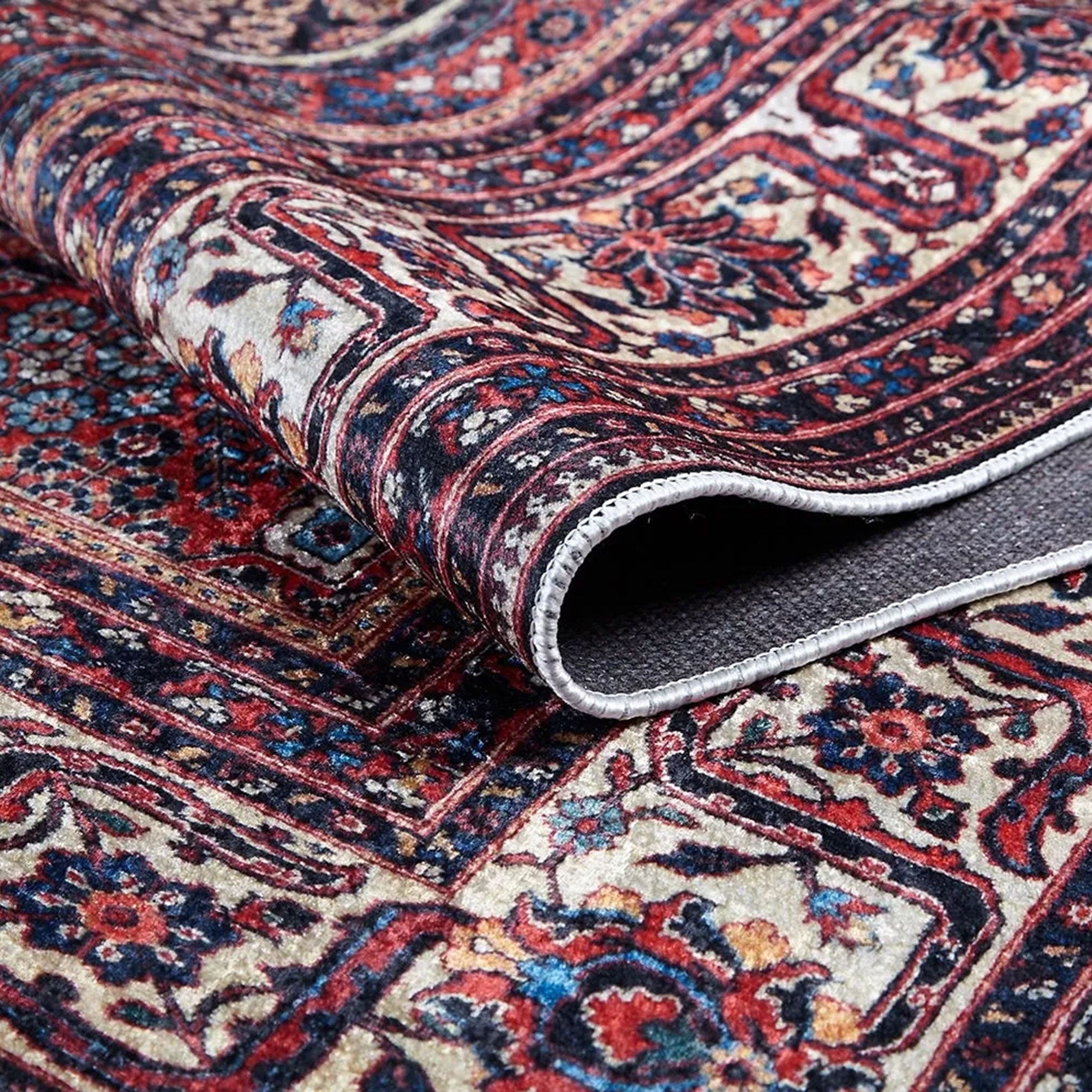 Paila Turkish Oushak Tribal Red Beige Rug