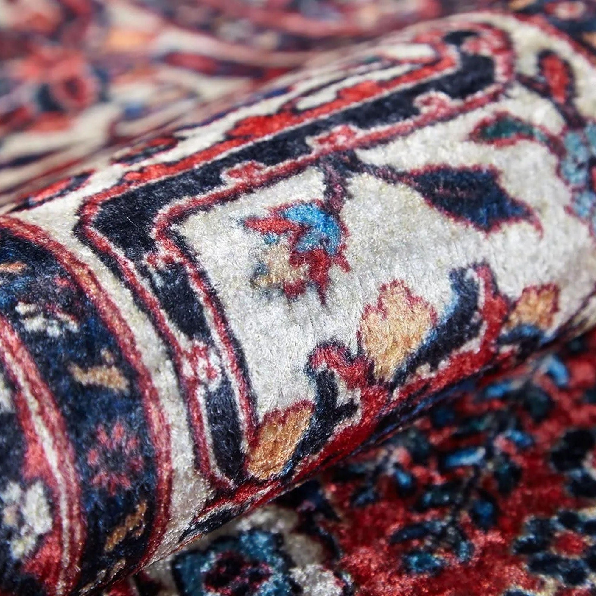 Paila Turkish Oushak Tribal Red Beige Rug