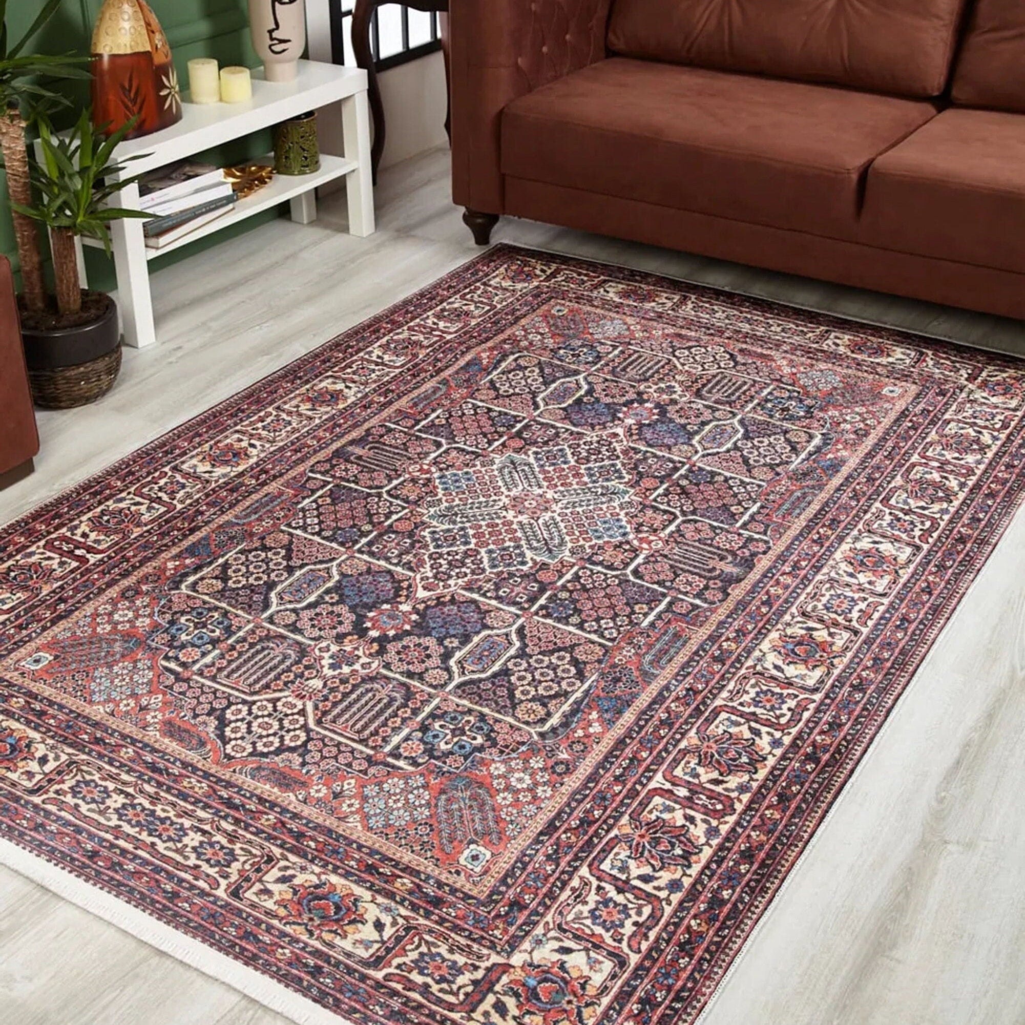 Paila Turkish Oushak Tribal Red Beige Rug