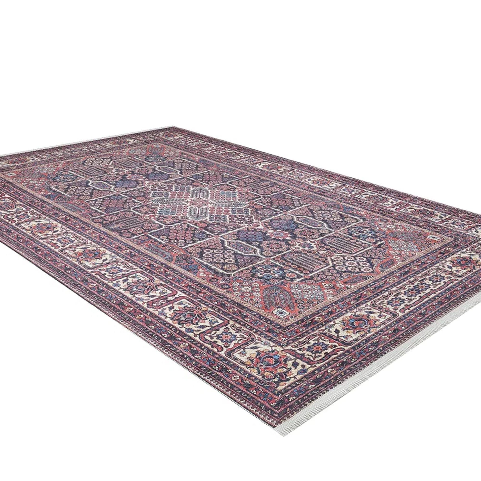 Paila Turkish Oushak Tribal Red Beige Rug