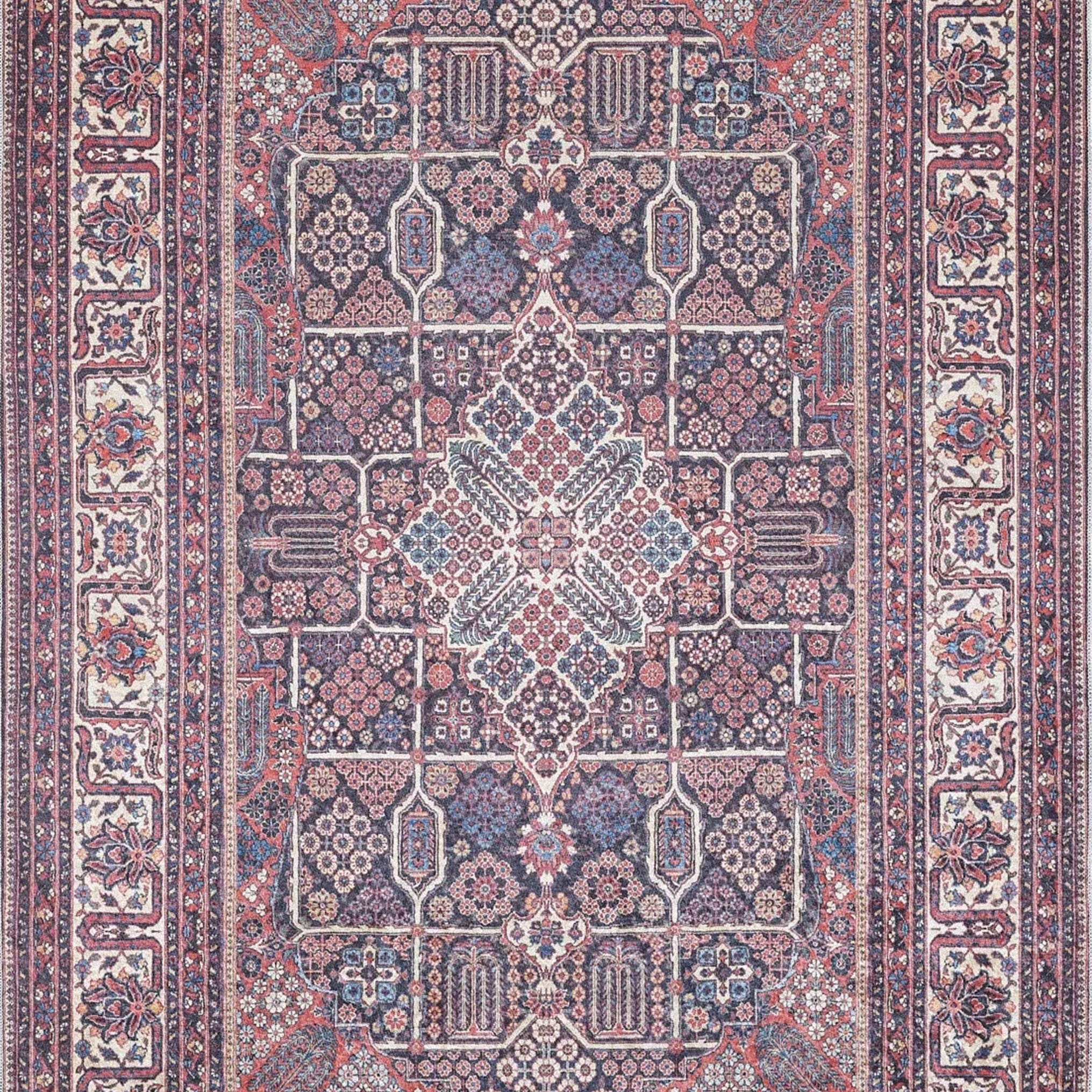 Paila Turkish Oushak Tribal Red Beige Rug