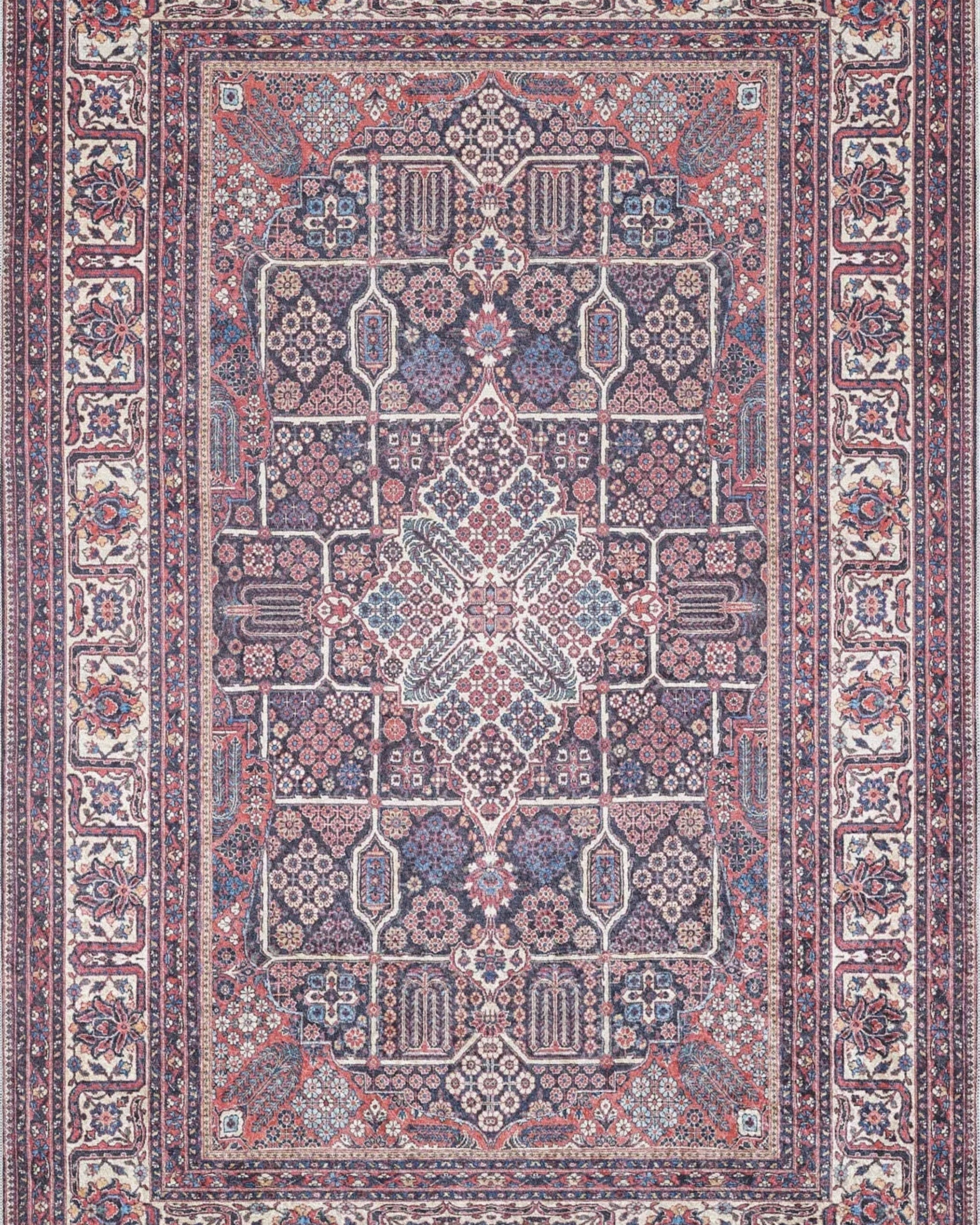 Paila Turkish Oushak Tribal Red Beige Rug