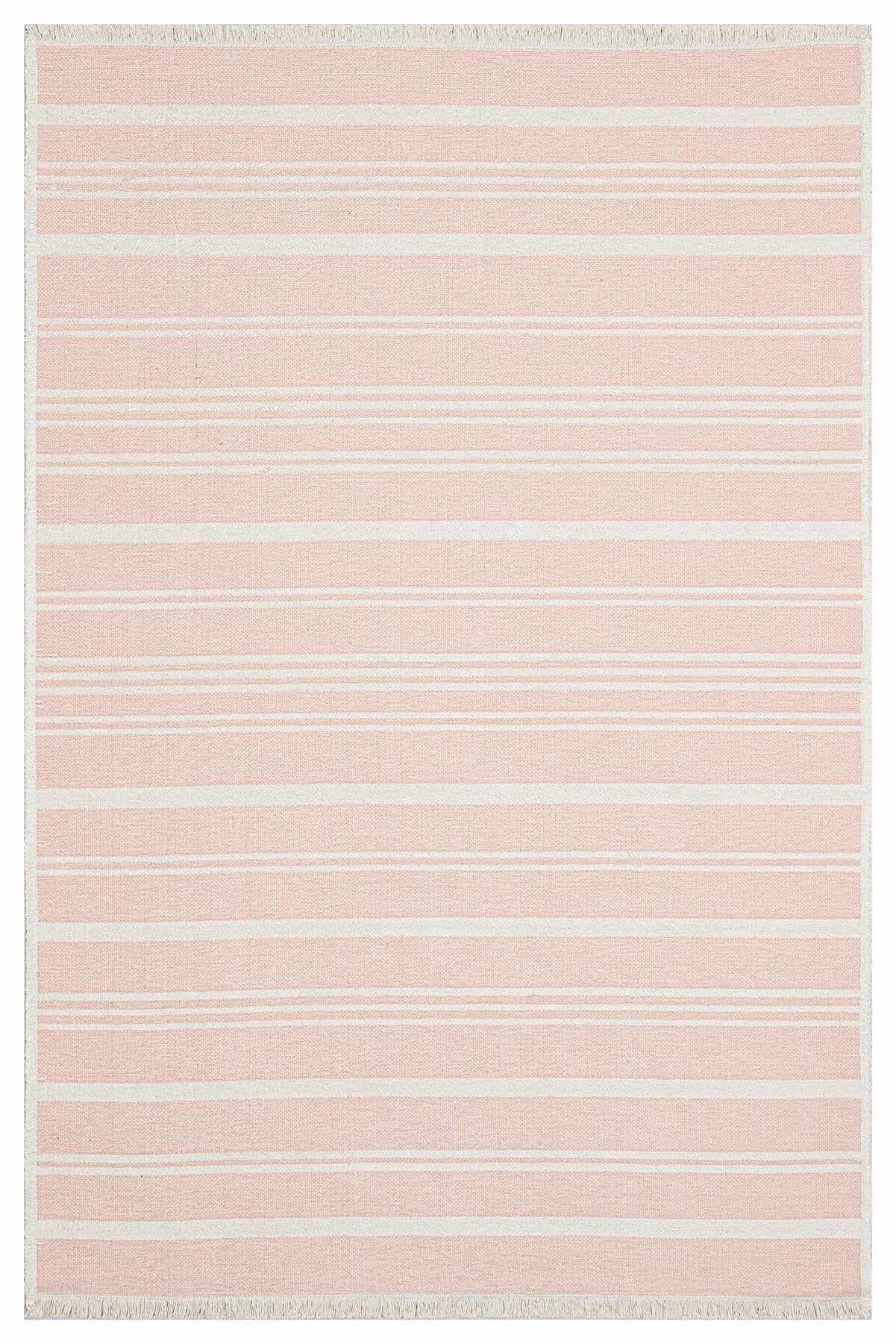 Pama Revesible Pastel Pink Kilim Rug