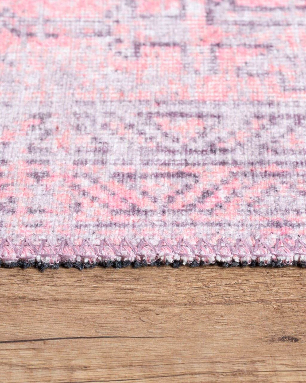 Pamba Pink Persian Heriz Faded Gray Rug