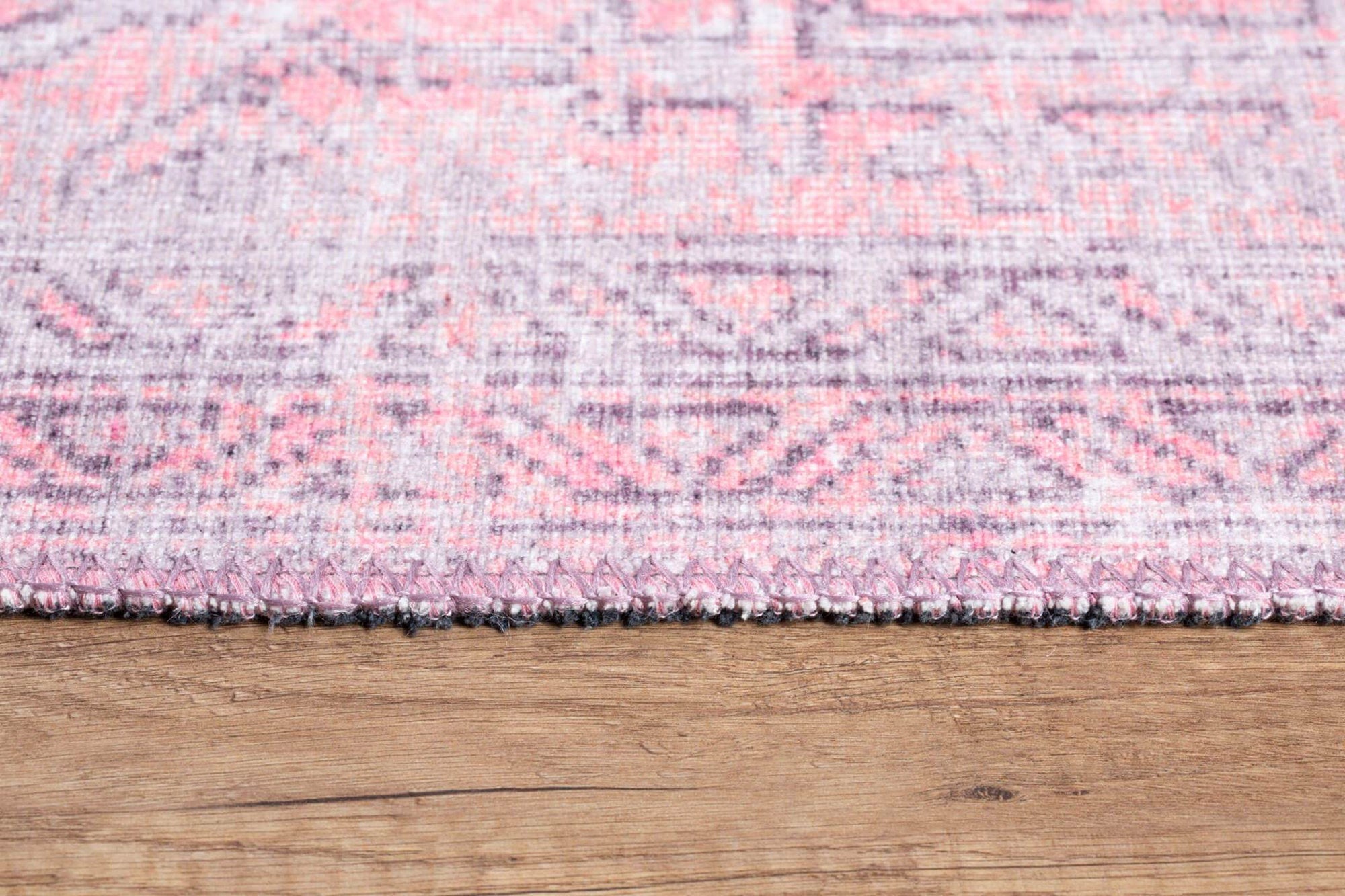 Pamba Pink Persian Heriz Faded Gray Rug