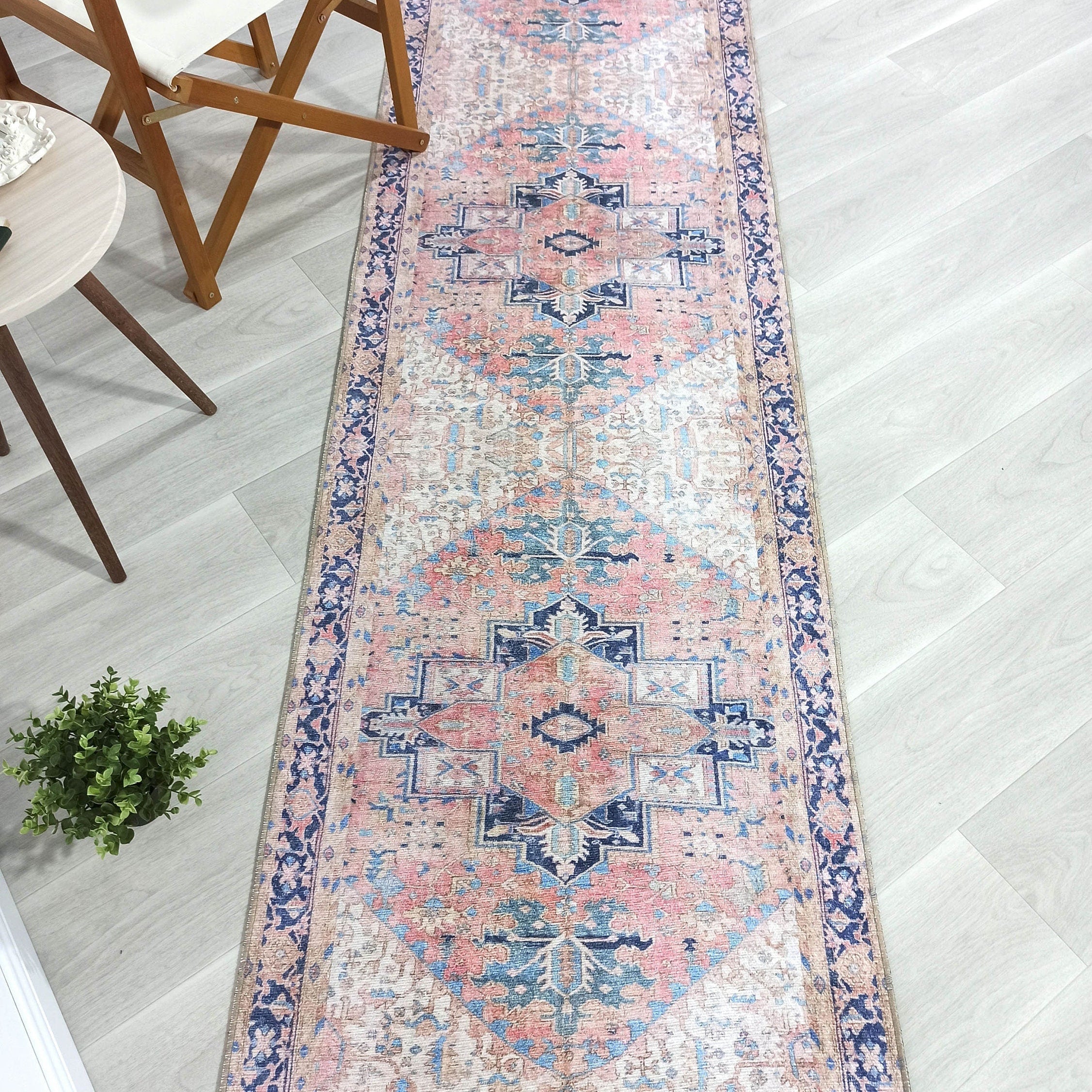 Para Rug Heriz Persian Beige Pink Rug
