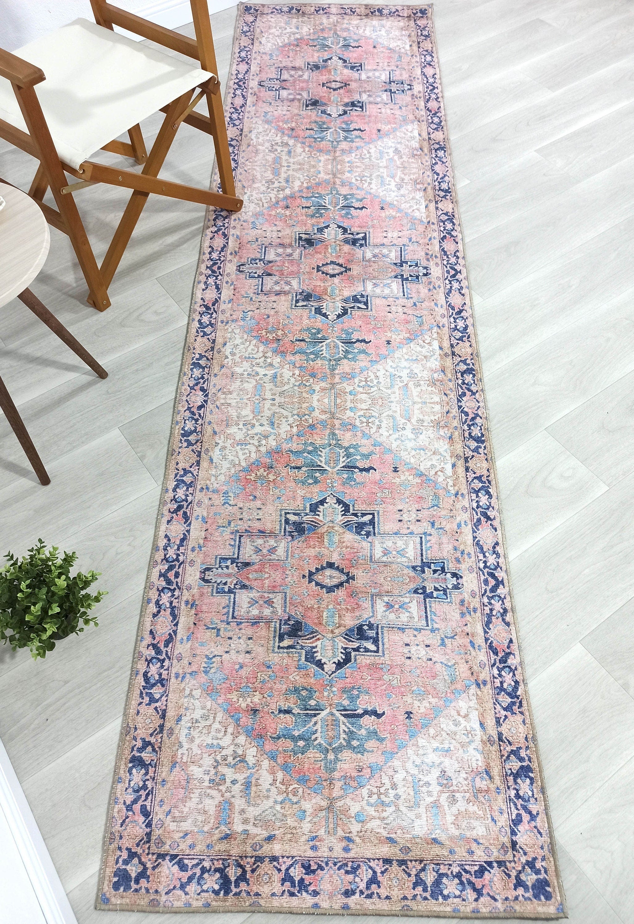Para Rug Heriz Persian Beige Pink Rug