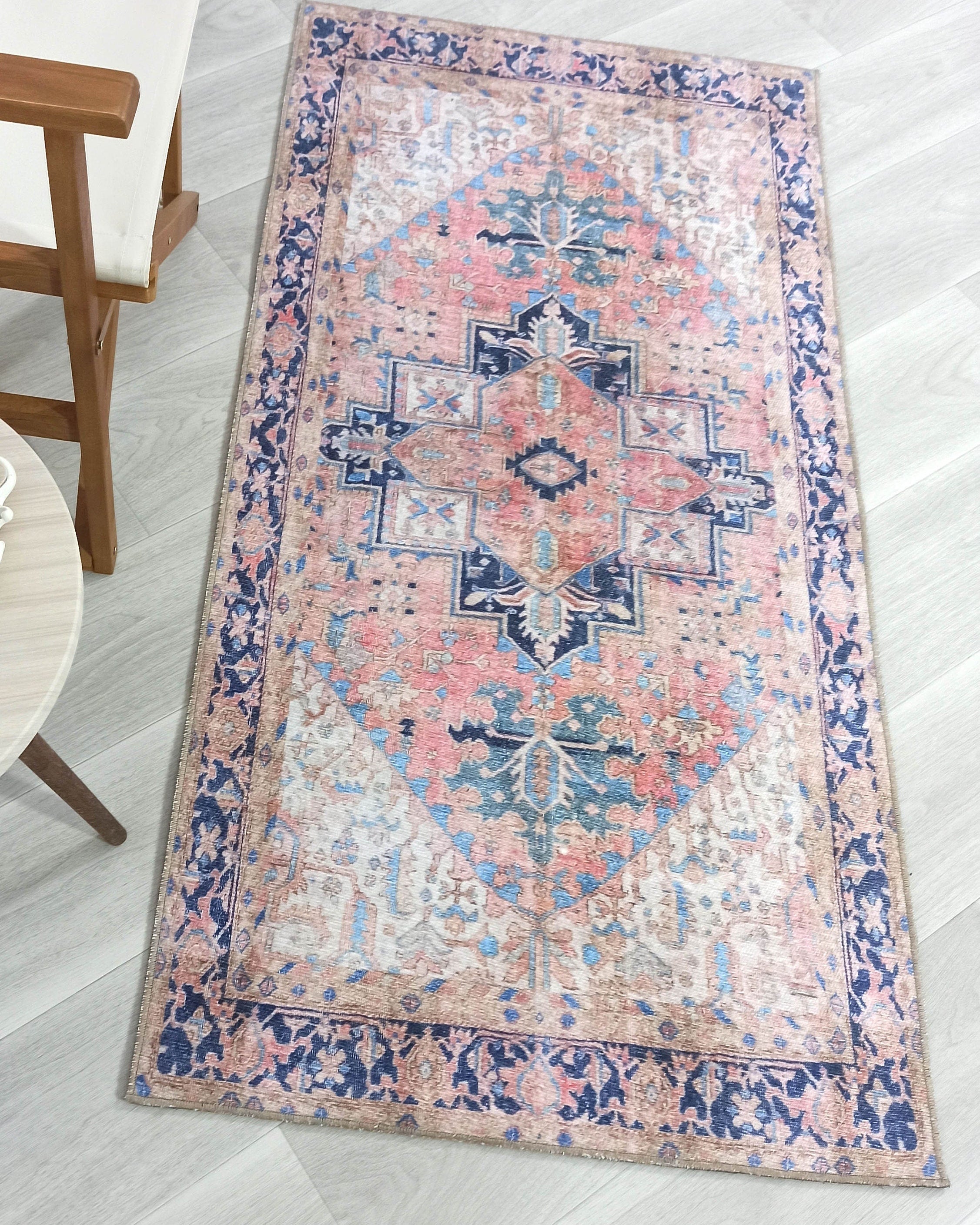 Para Rug Heriz Persian Beige Pink Rug