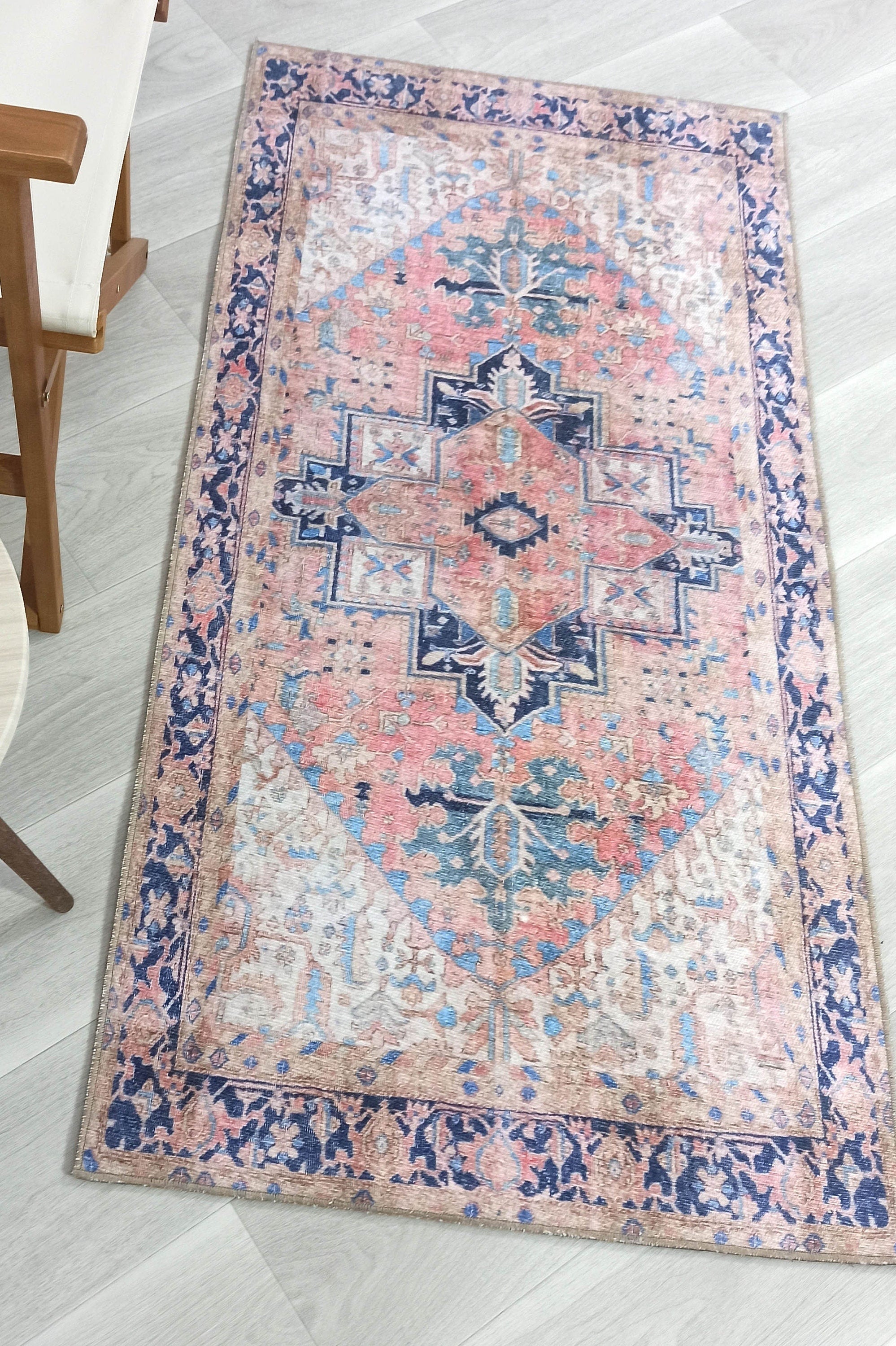 Para Rug Heriz Persian Beige Pink Rug
