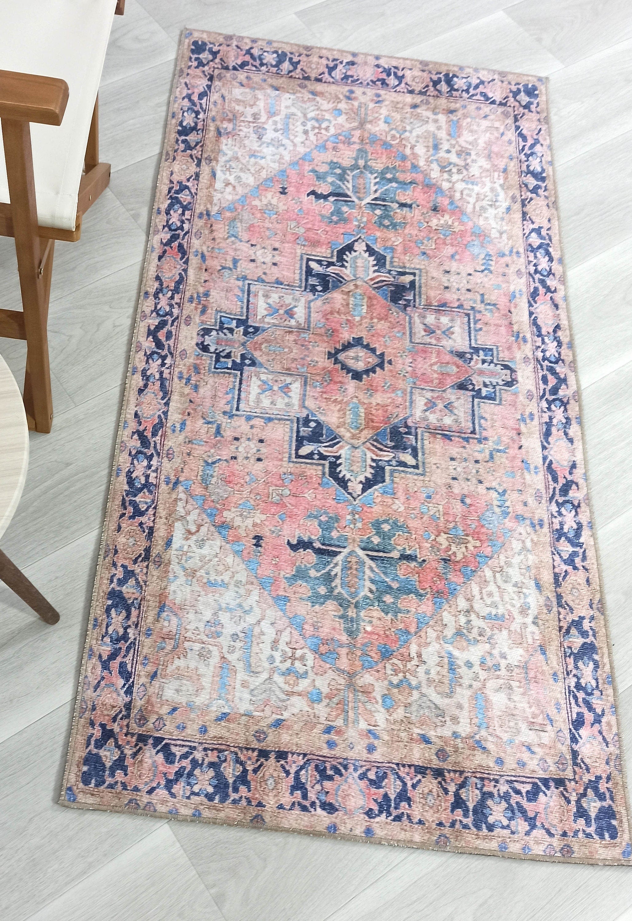 Para Rug Heriz Persian Beige Pink Rug