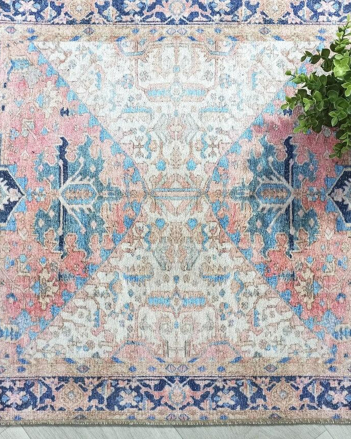 Para Rug Heriz Persian Beige Pink Rug