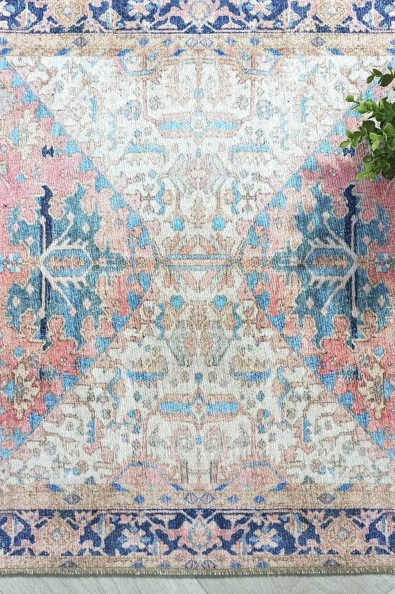 Para Rug Heriz Persian Beige Pink Rug