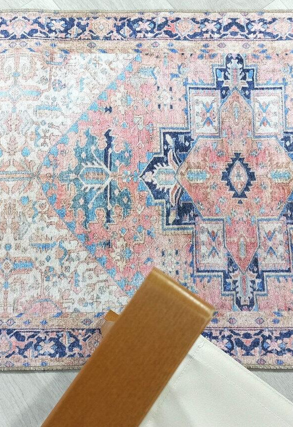 Para Rug Heriz Persian Beige Pink Rug