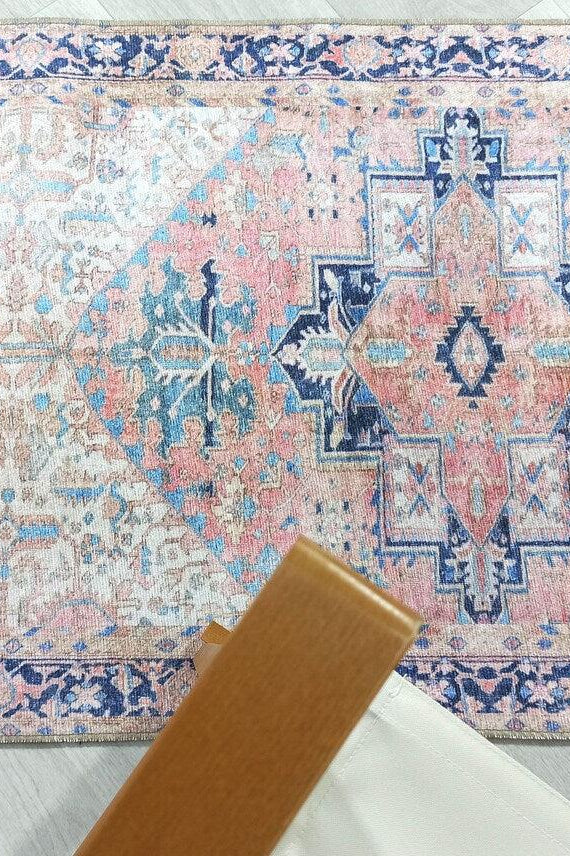 Para Rug Heriz Persian Beige Pink Rug