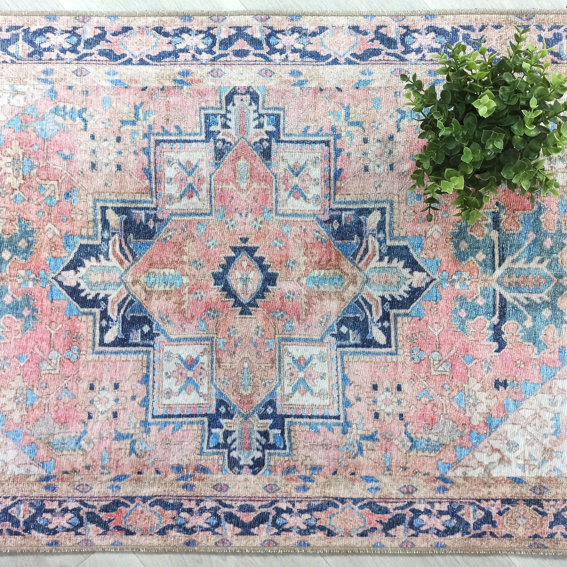 Para Rug Heriz Persian Beige Pink Rug