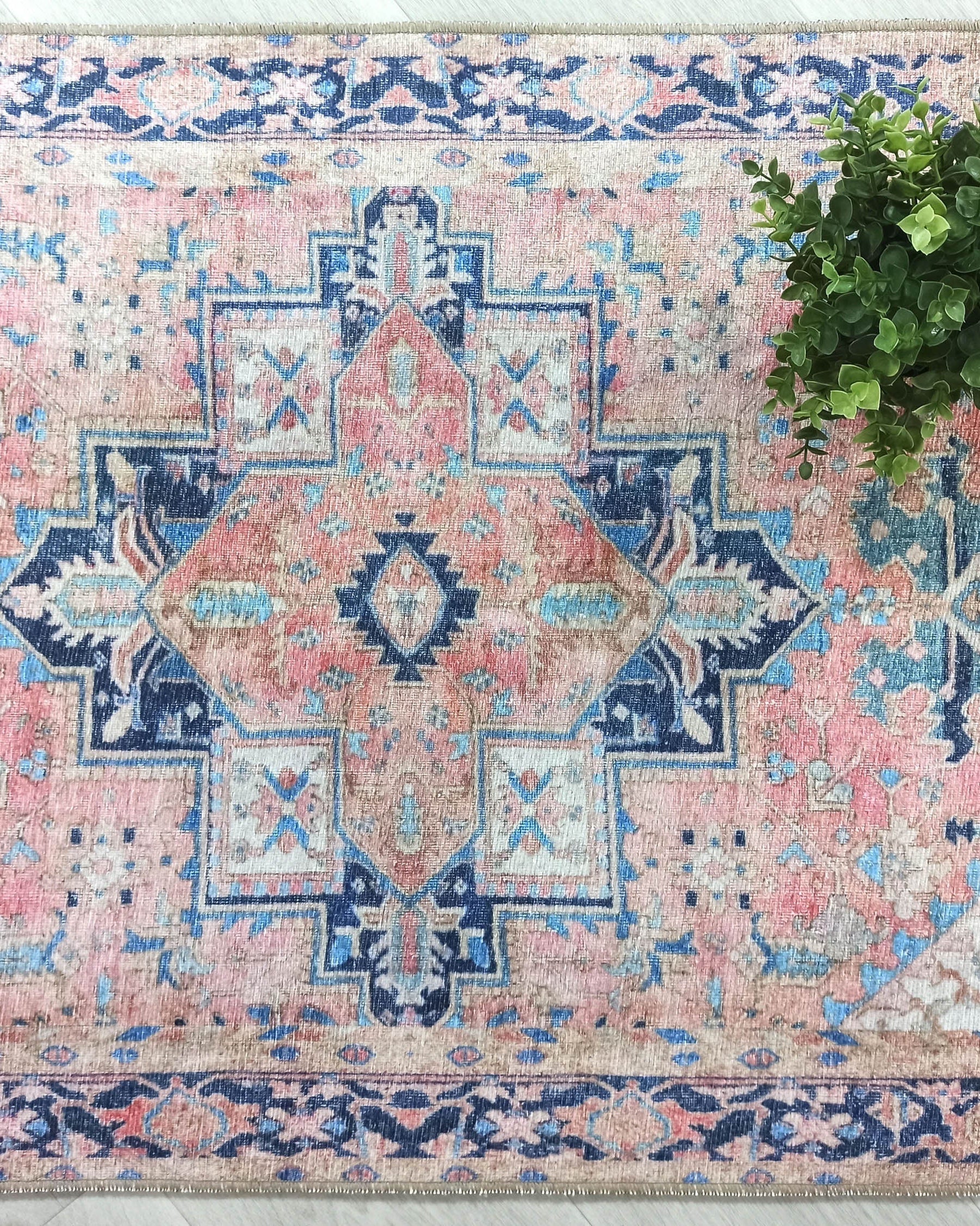 Para Rug Heriz Persian Beige Pink Rug